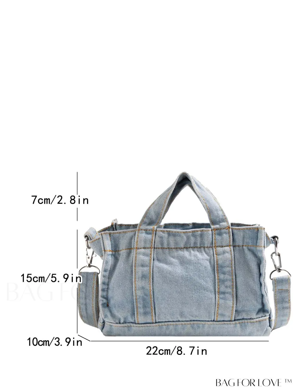 BagForLove - Stylish Denim Tote for Women - Casual Fashion Handbag with Shoulder Strap