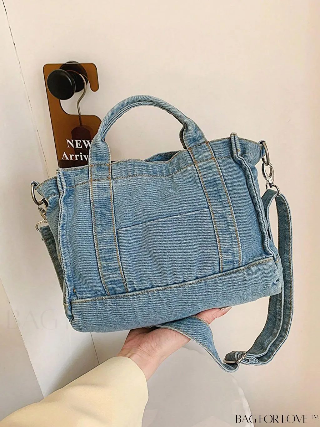 BagForLove - Stylish Denim Tote for Women - Casual Fashion Handbag with Shoulder Strap