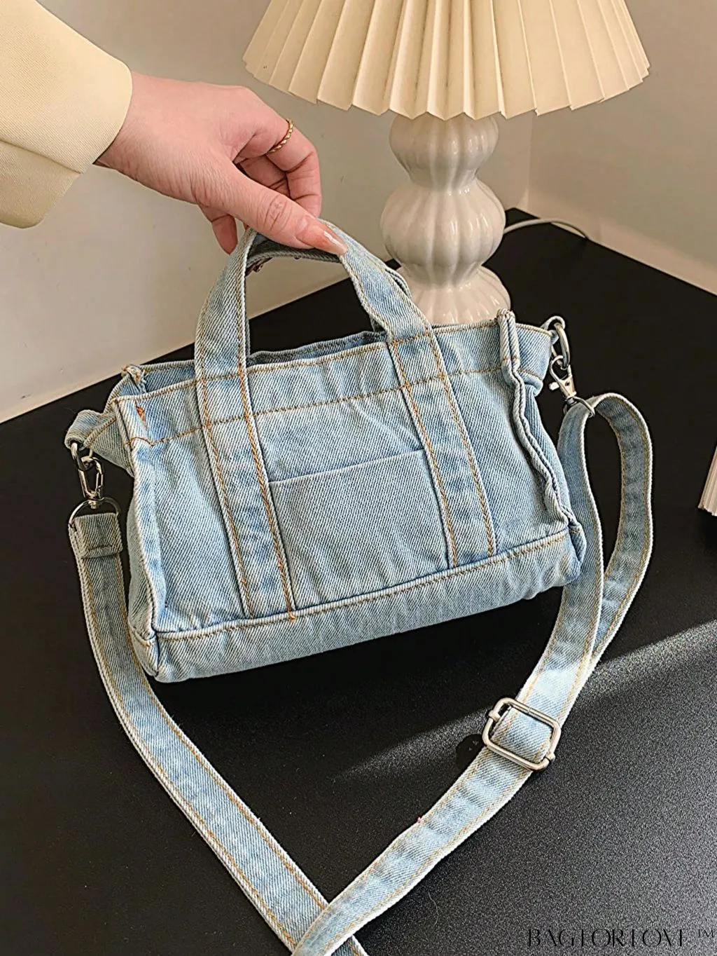 BagForLove - Stylish Denim Tote for Women - Casual Fashion Handbag with Shoulder Strap