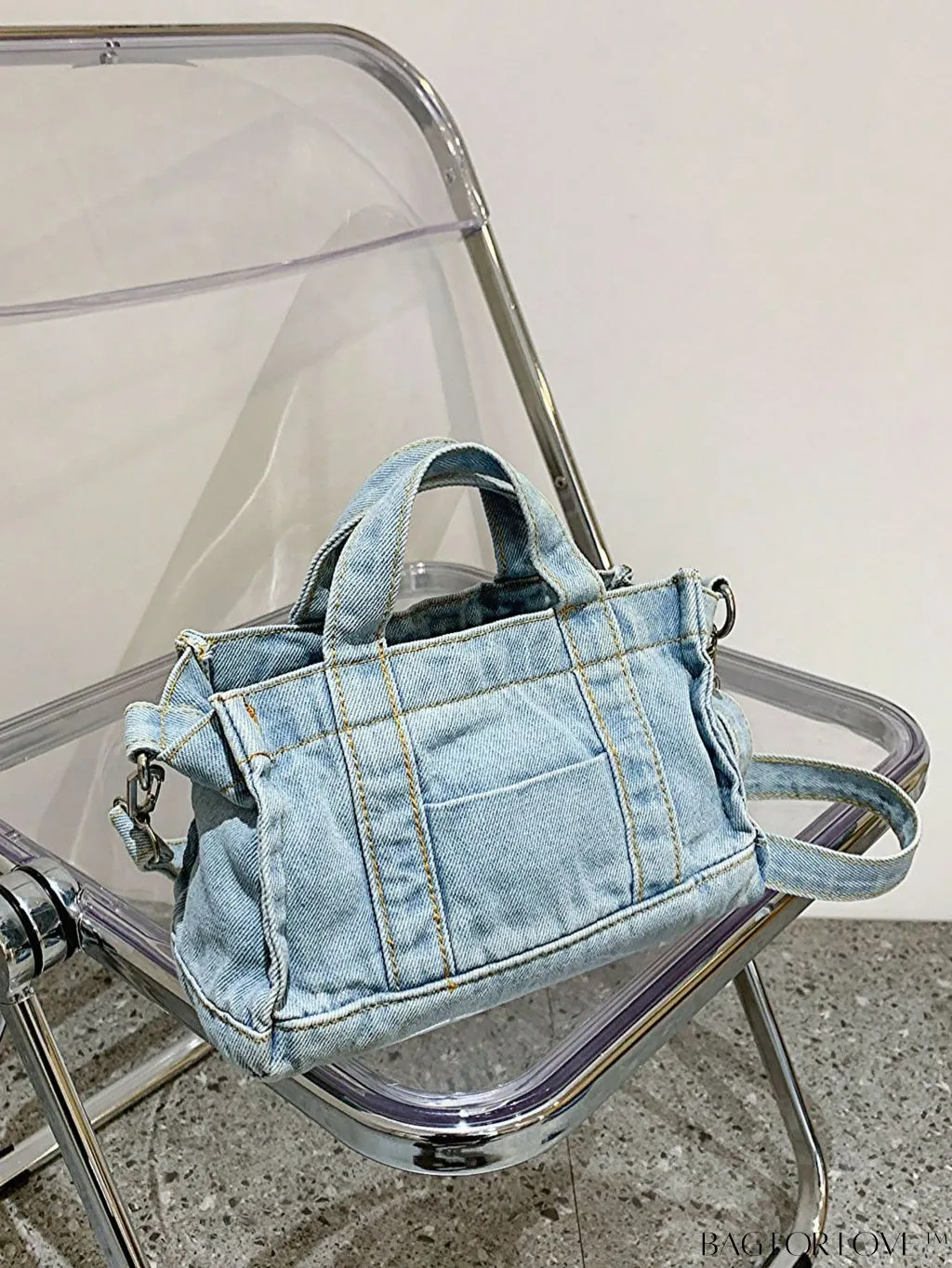 BagForLove - Stylish Denim Tote for Women - Casual Fashion Handbag with Shoulder Strap