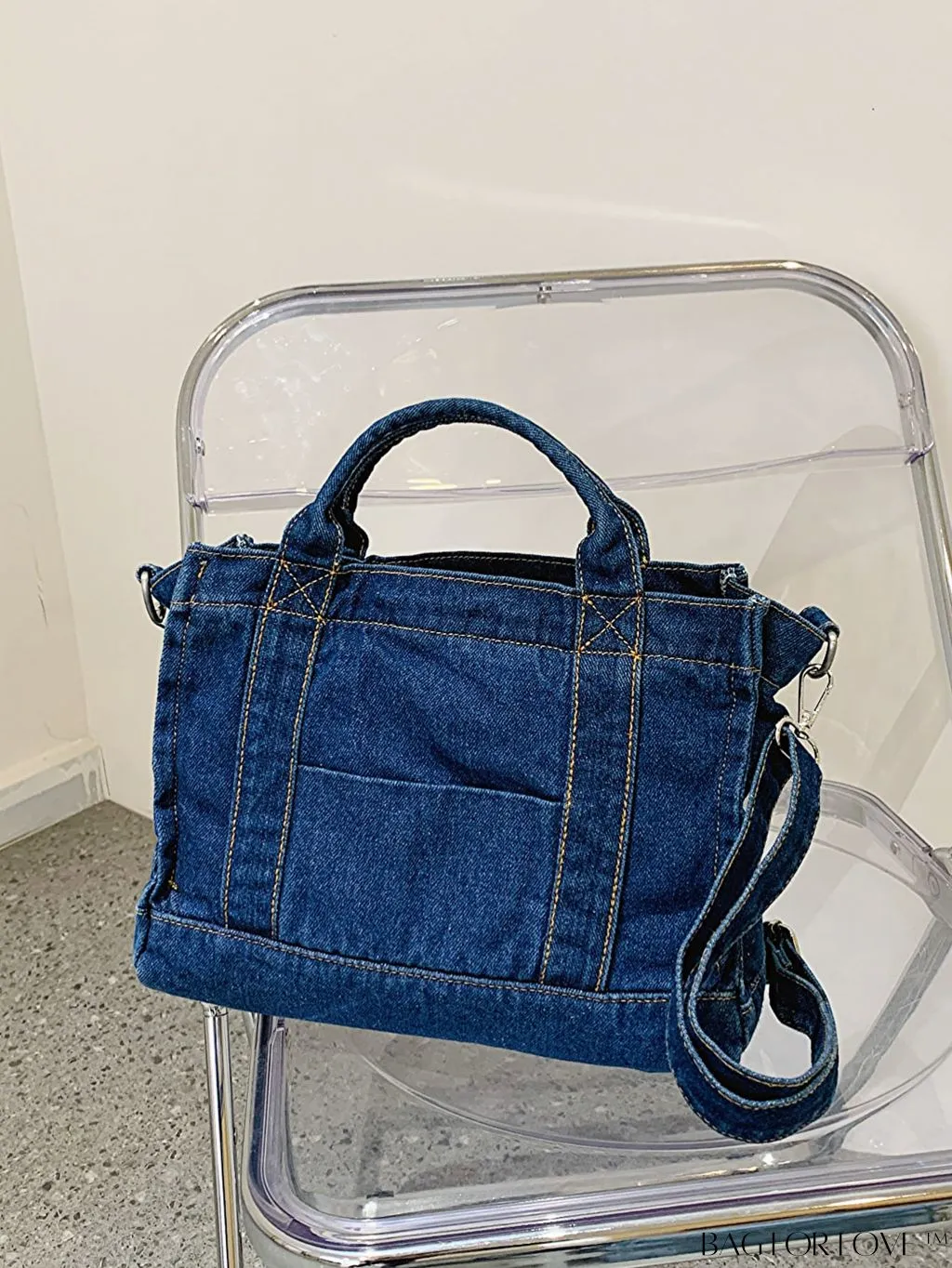 BagForLove - Stylish Denim Tote for Women - Casual Fashion Handbag with Shoulder Strap