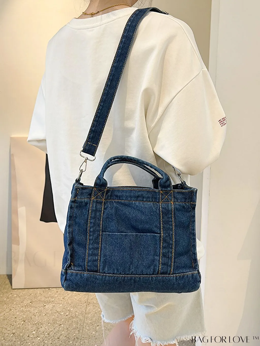 BagForLove - Stylish Denim Tote for Women - Casual Fashion Handbag with Shoulder Strap