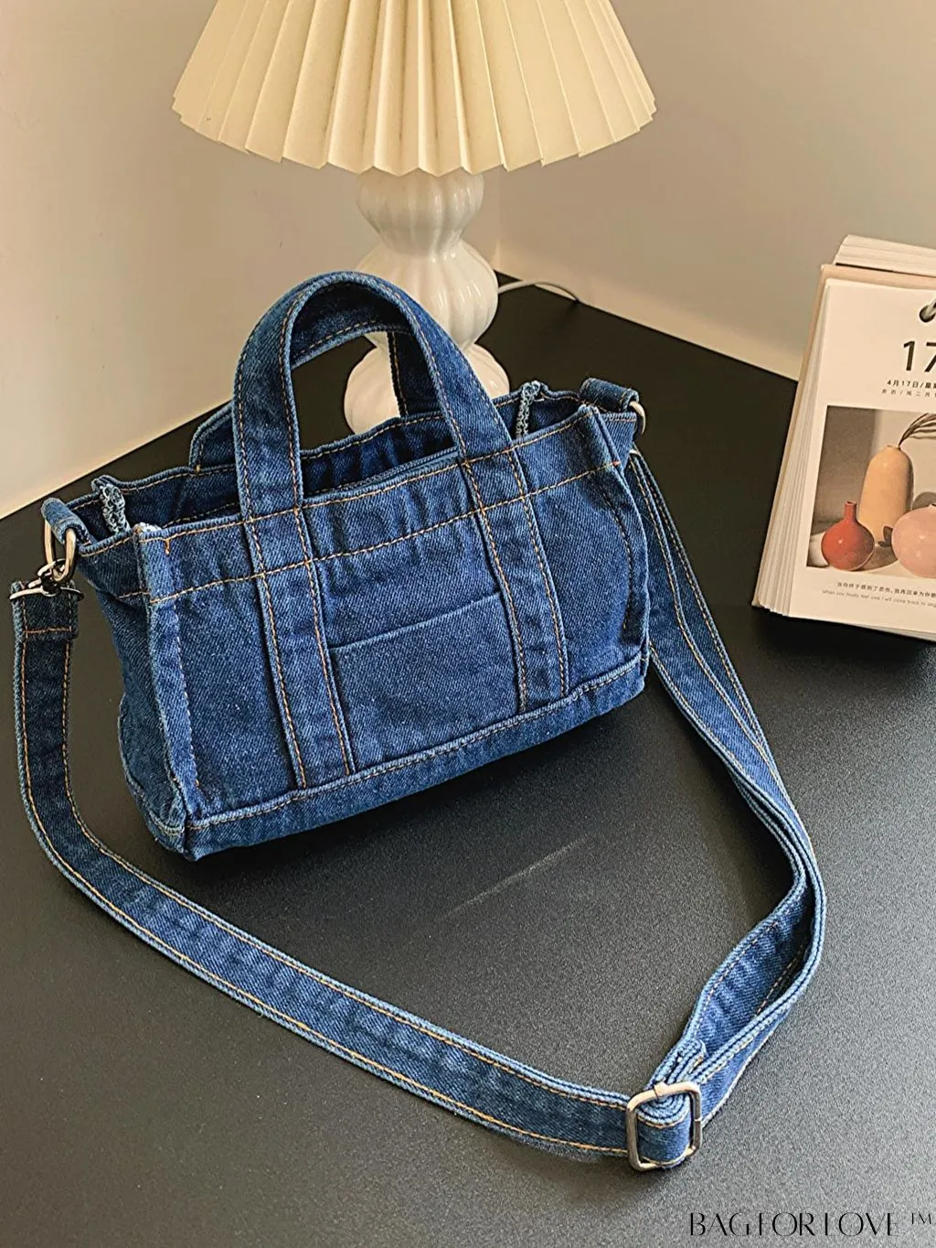 BagForLove - Stylish Denim Tote for Women - Casual Fashion Handbag with Shoulder Strap