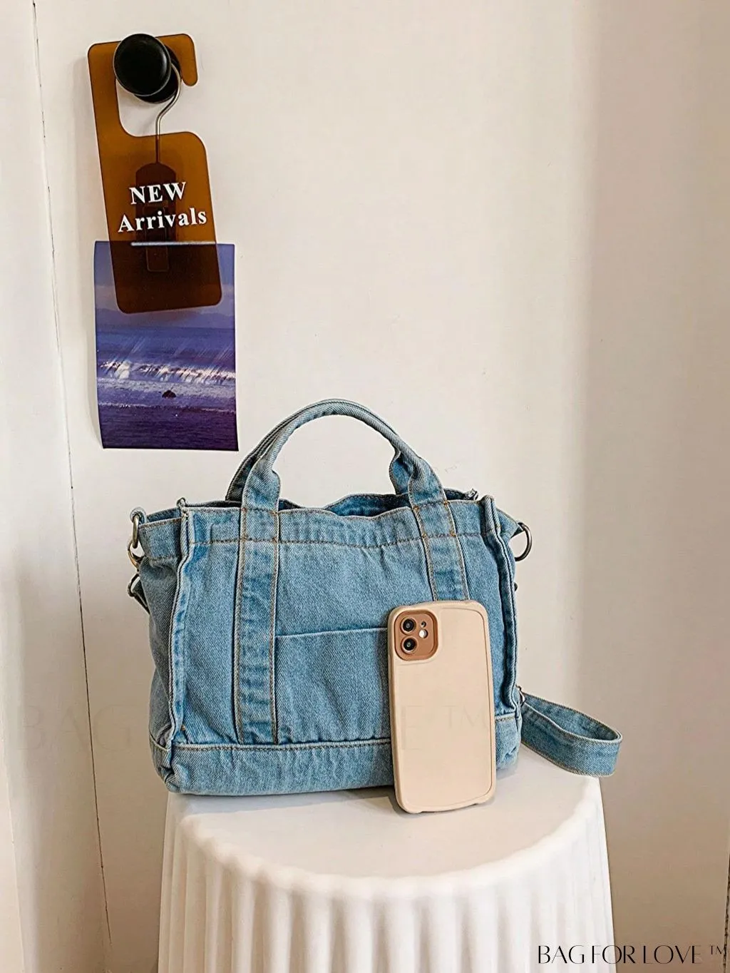 BagForLove - Stylish Denim Tote for Women - Casual Fashion Handbag with Shoulder Strap