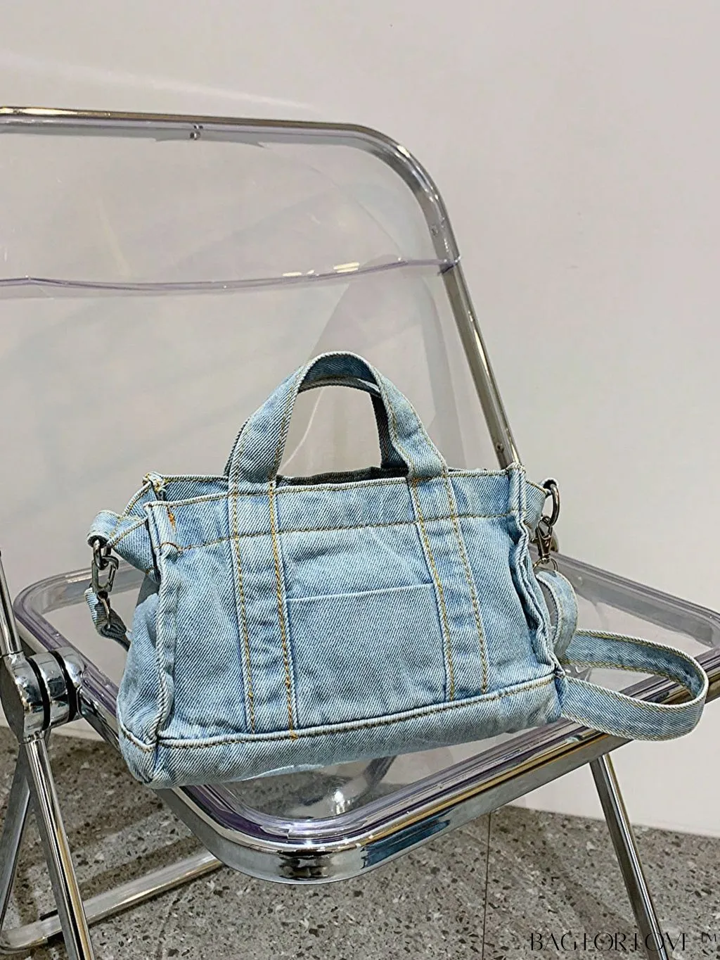 BagForLove - Stylish Denim Tote for Women - Casual Fashion Handbag with Shoulder Strap