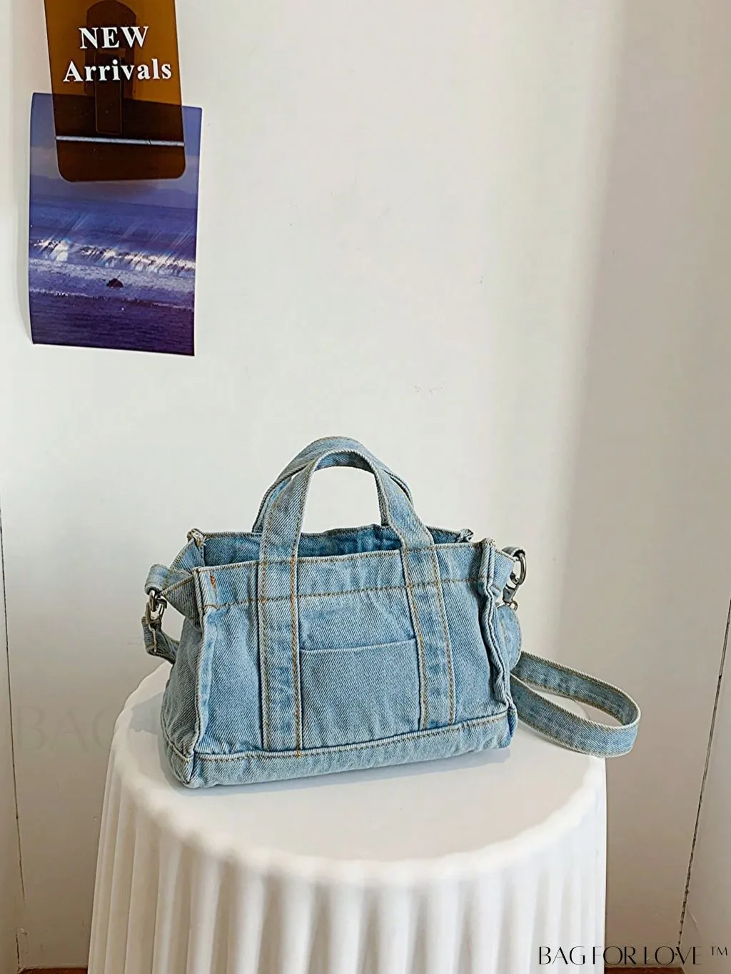 BagForLove - Stylish Denim Tote for Women - Casual Fashion Handbag with Shoulder Strap