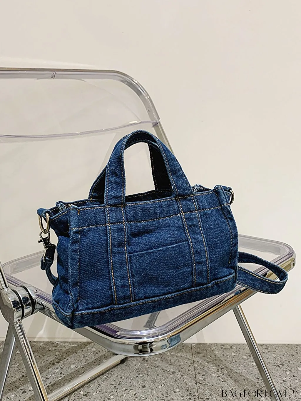 BagForLove - Stylish Denim Tote for Women - Casual Fashion Handbag with Shoulder Strap