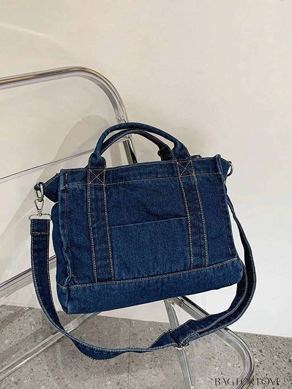 BagForLove - Stylish Denim Tote for Women - Casual Fashion Handbag with Shoulder Strap