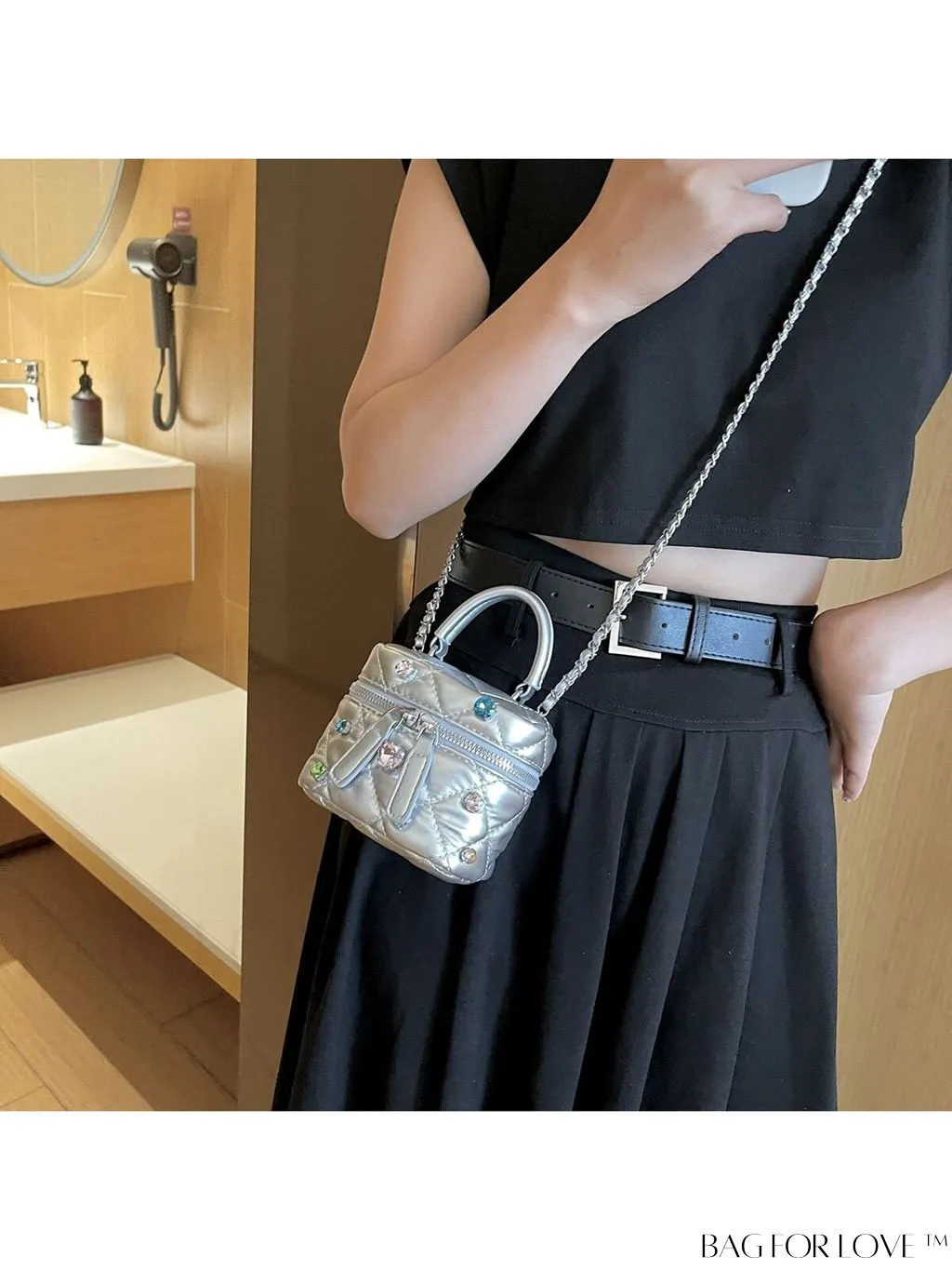 BagForLove - Stylish Diamond Lattice Shoulder Bag: Perfect Crossbody Handbag for Women
