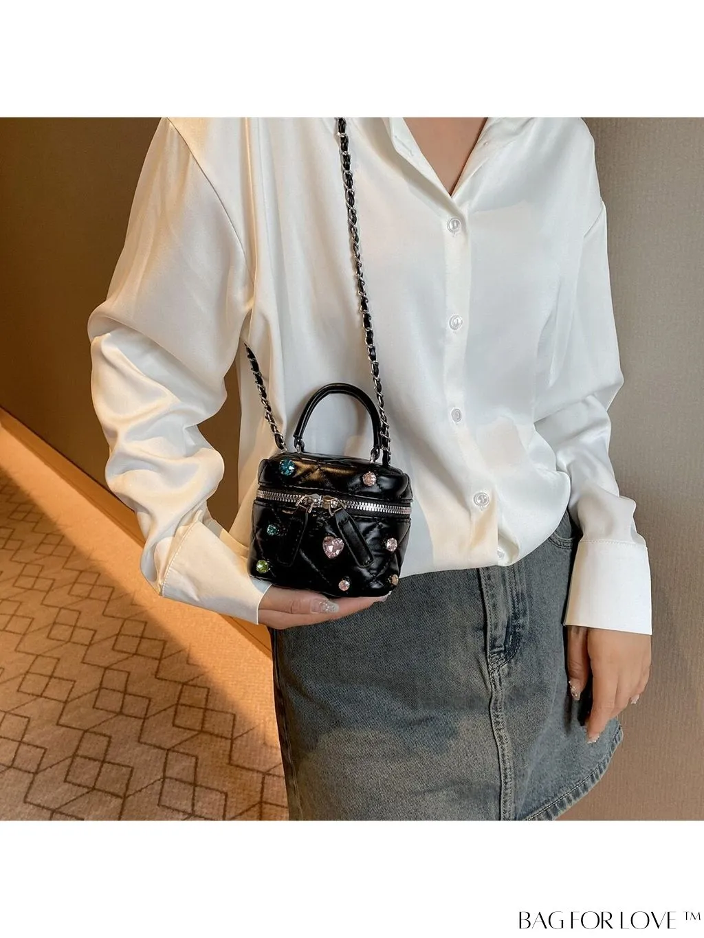 BagForLove - Stylish Diamond Lattice Shoulder Bag: Perfect Crossbody Handbag for Women