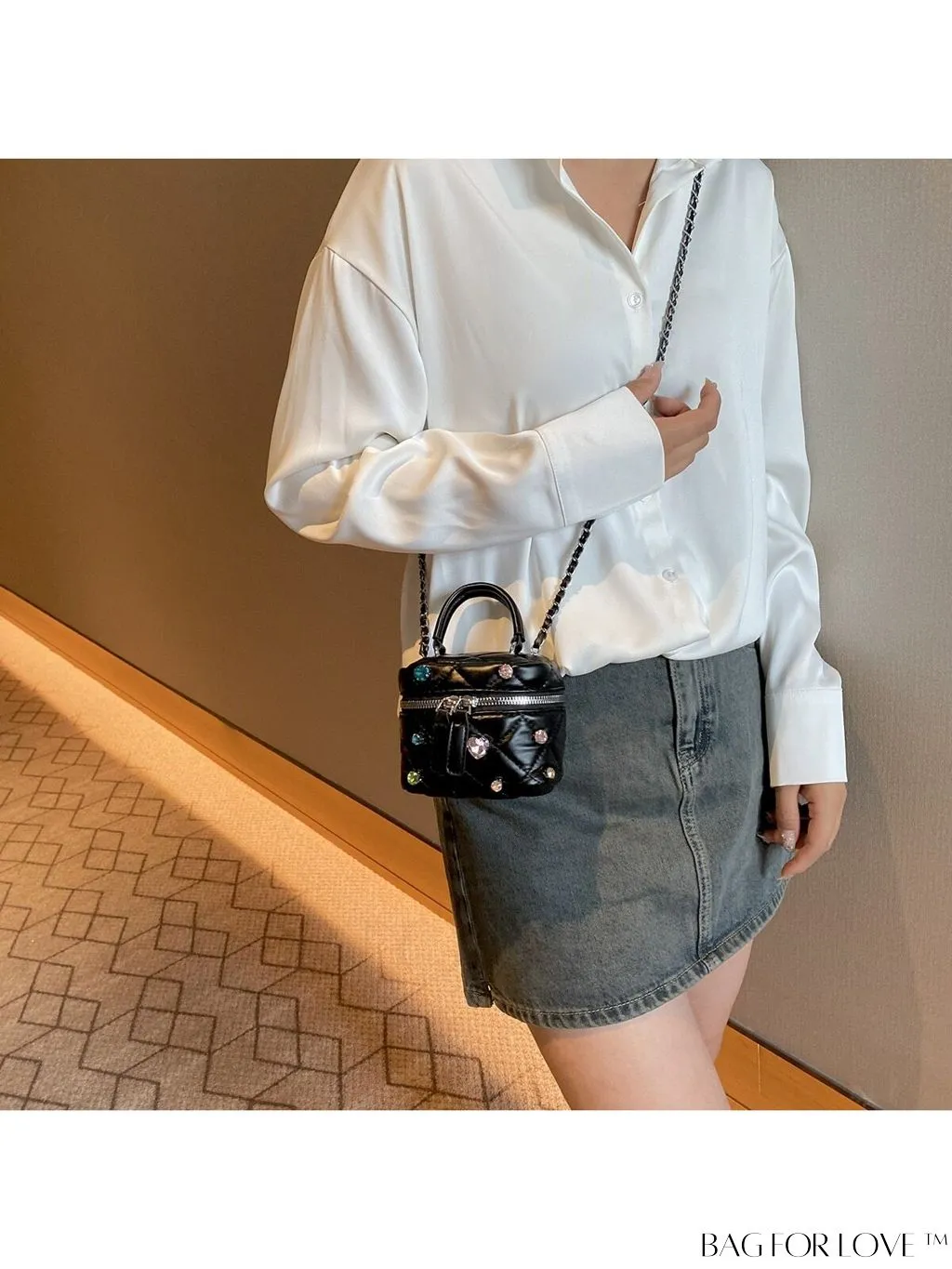 BagForLove - Stylish Diamond Lattice Shoulder Bag: Perfect Crossbody Handbag for Women