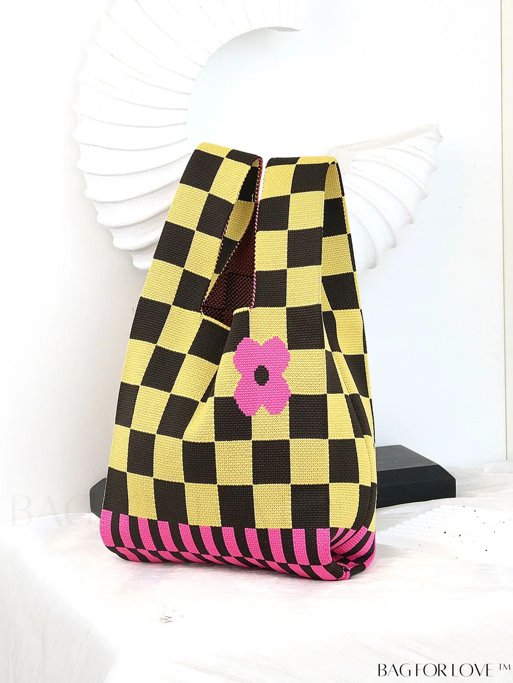 BagForLove - Stylish Floral Colorblock Crochet Handbag - Perfect for Your Vacation!