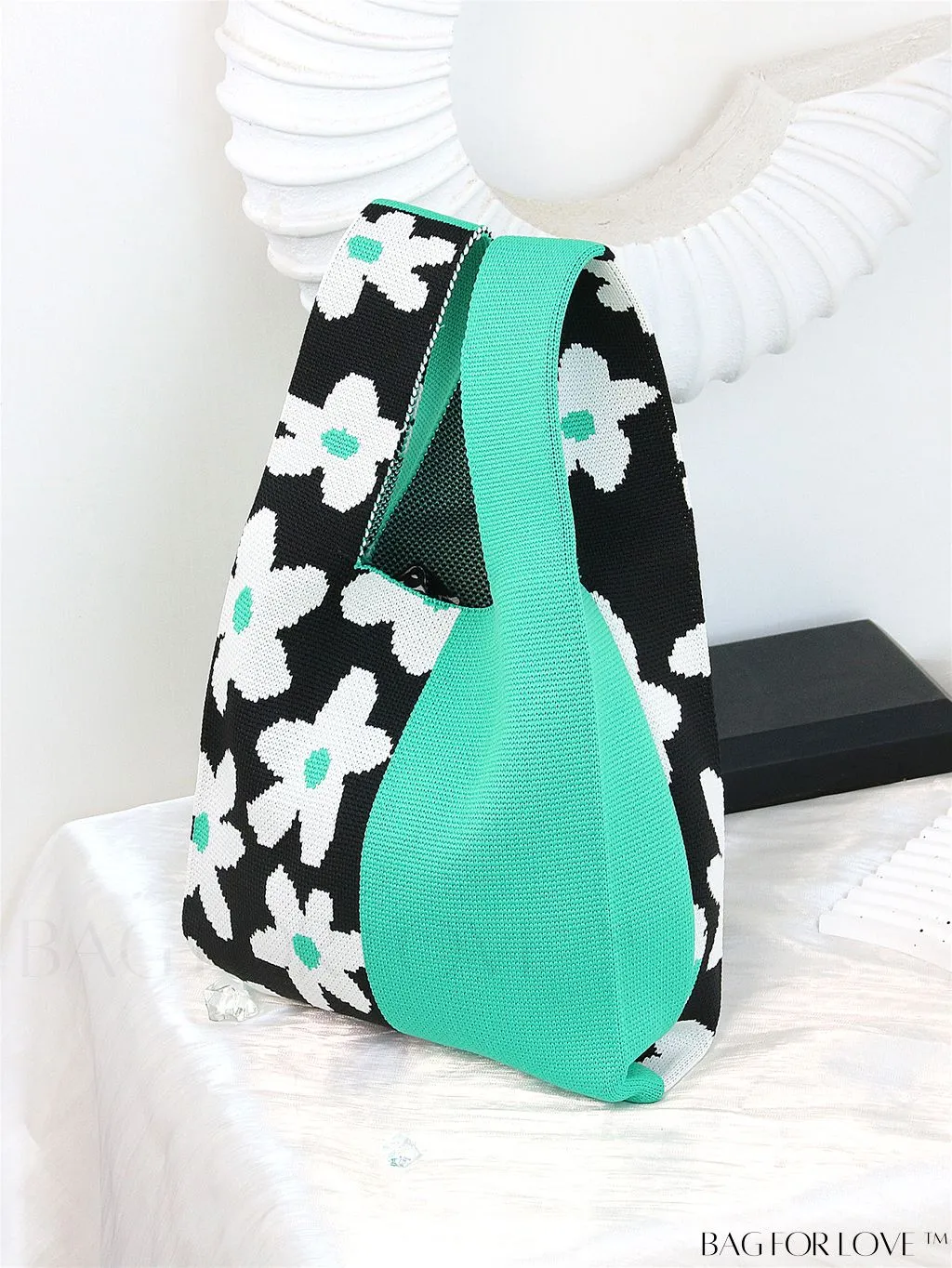 BagForLove - Stylish Floral Colorblock Crochet Handbag - Perfect for Your Vacation!