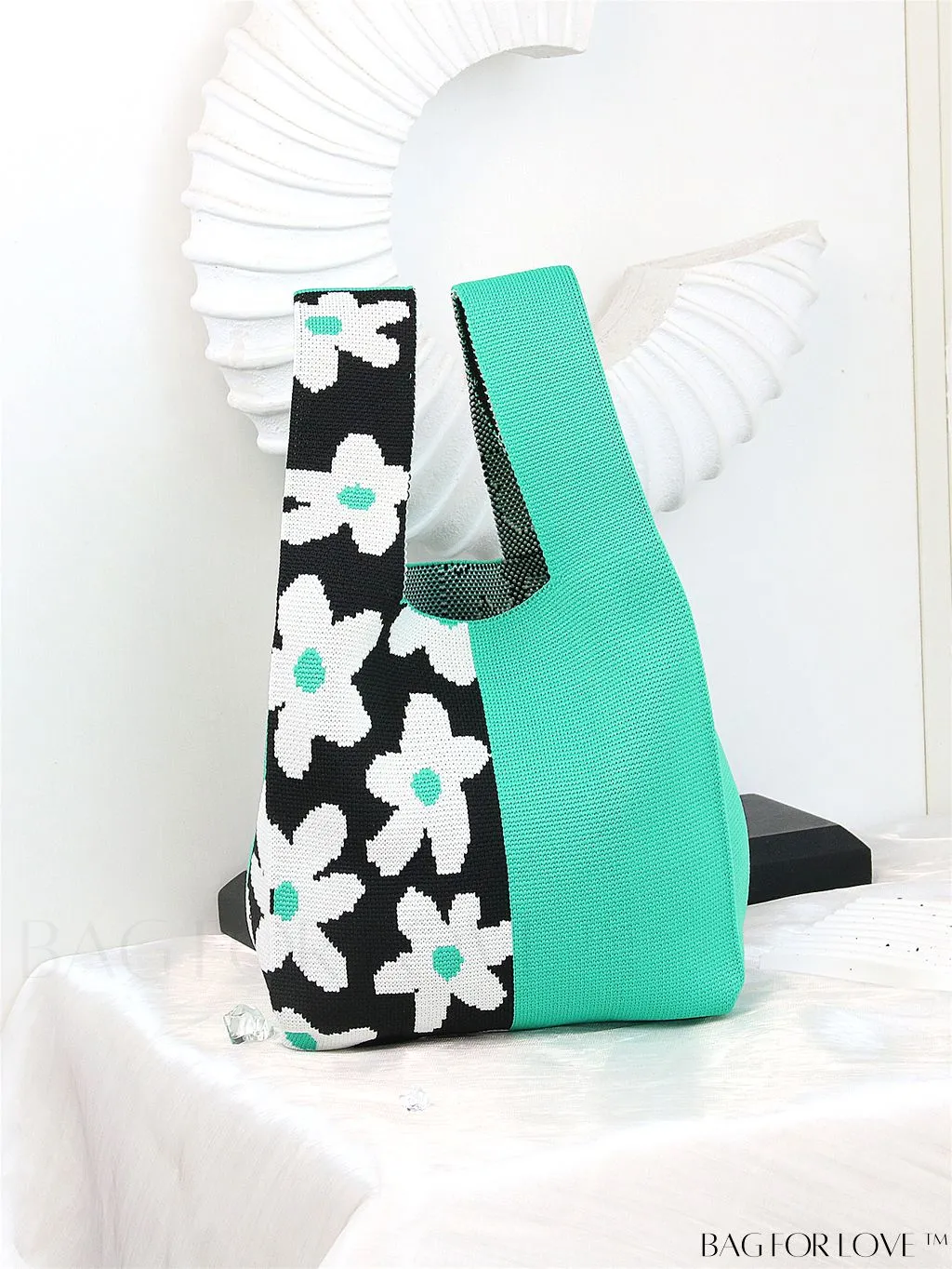 BagForLove - Stylish Floral Colorblock Crochet Handbag - Perfect for Your Vacation!