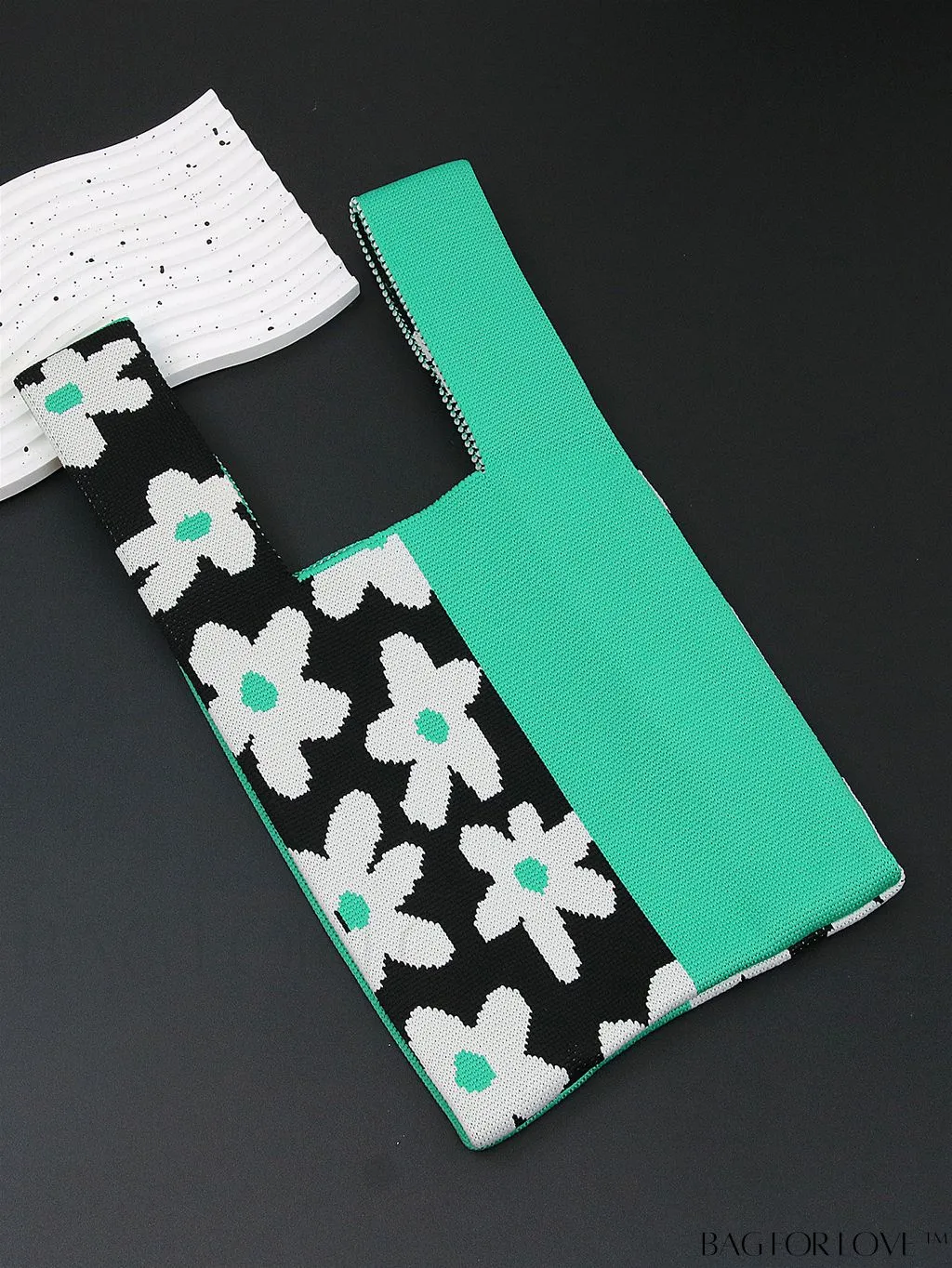 BagForLove - Stylish Floral Colorblock Crochet Handbag - Perfect for Your Vacation!