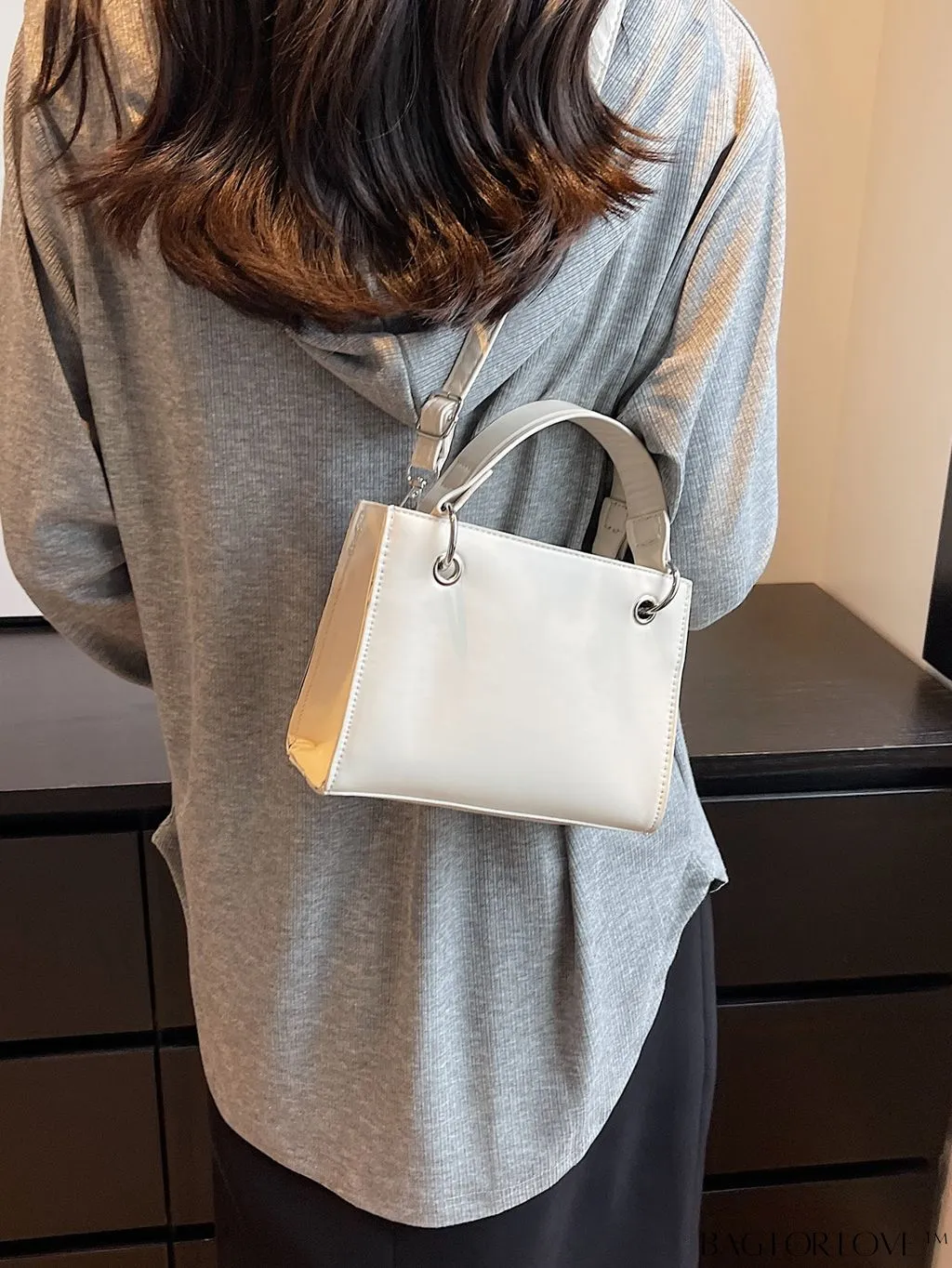 BagForLove - Stylish Mini Square Shoulder Bag - Casual PU Leather Accent
