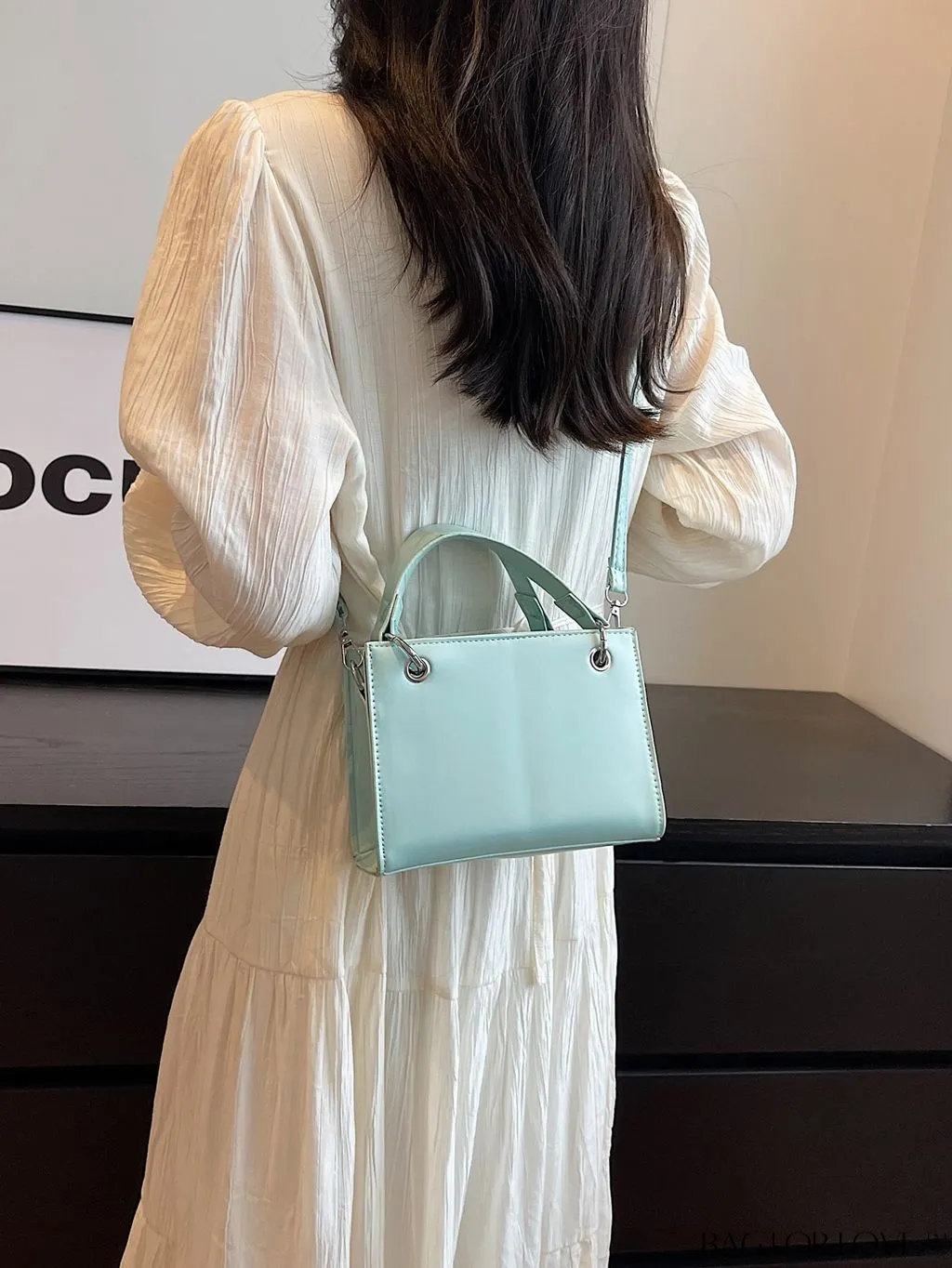 BagForLove - Stylish Mini Square Shoulder Bag - Casual PU Leather Accent
