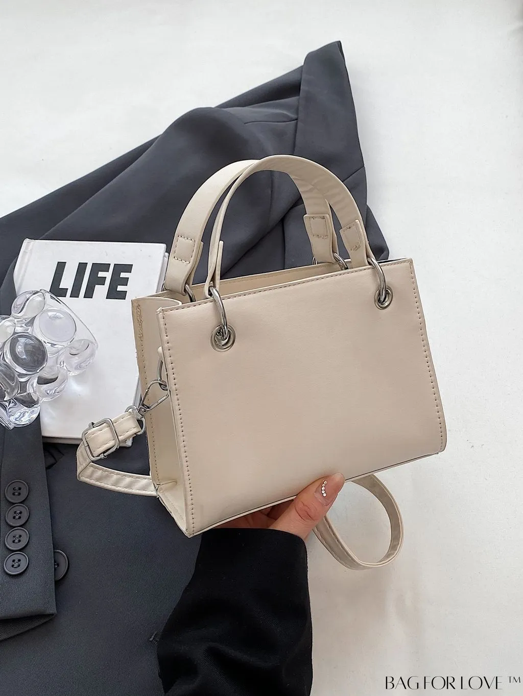 BagForLove - Stylish Mini Square Shoulder Bag - Casual PU Leather Accent