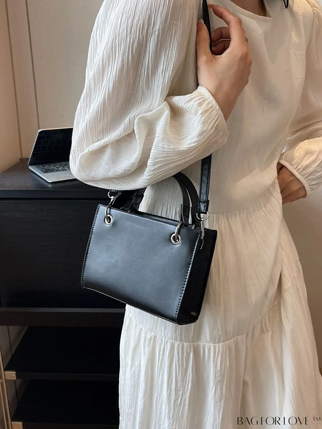 BagForLove - Stylish Mini Square Shoulder Bag - Casual PU Leather Accent