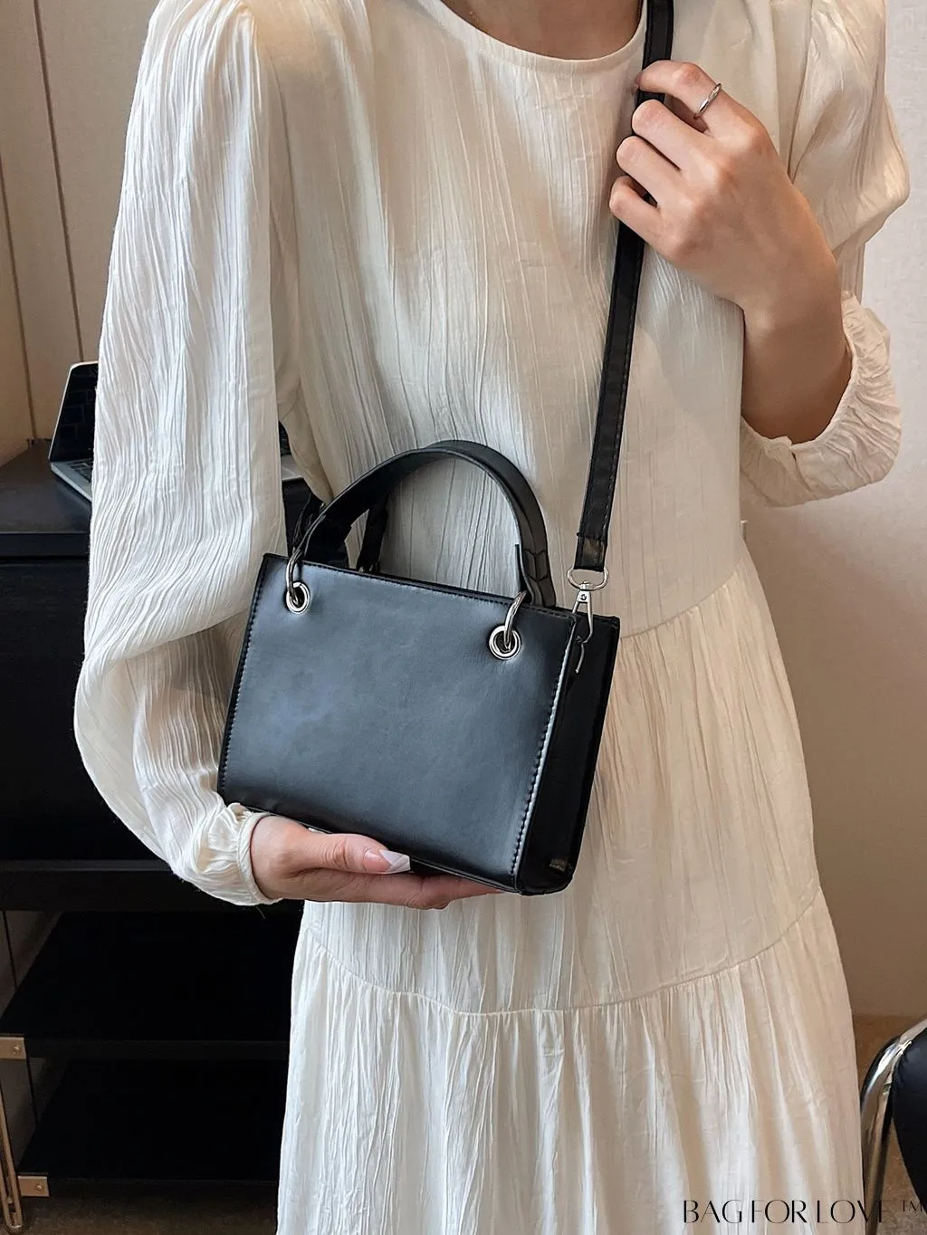 BagForLove - Stylish Mini Square Shoulder Bag - Casual PU Leather Accent