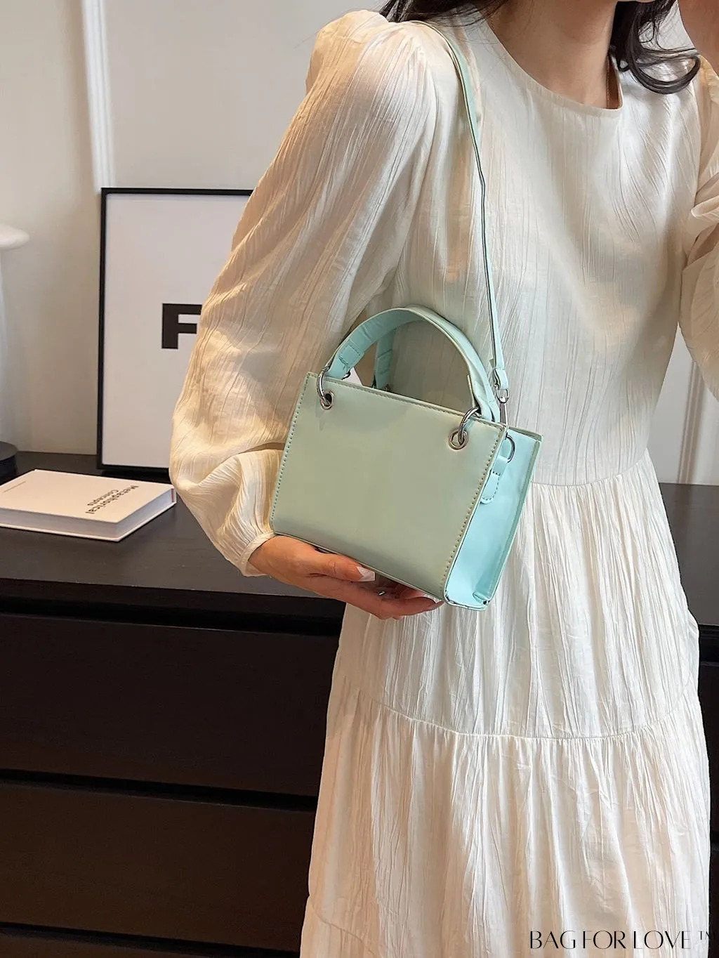 BagForLove - Stylish Mini Square Shoulder Bag - Casual PU Leather Accent