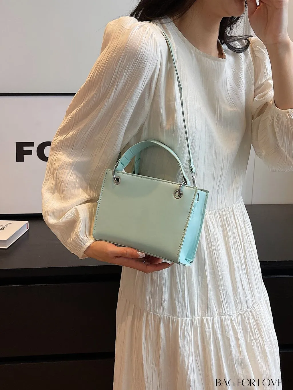 BagForLove - Stylish Mini Square Shoulder Bag - Casual PU Leather Accent