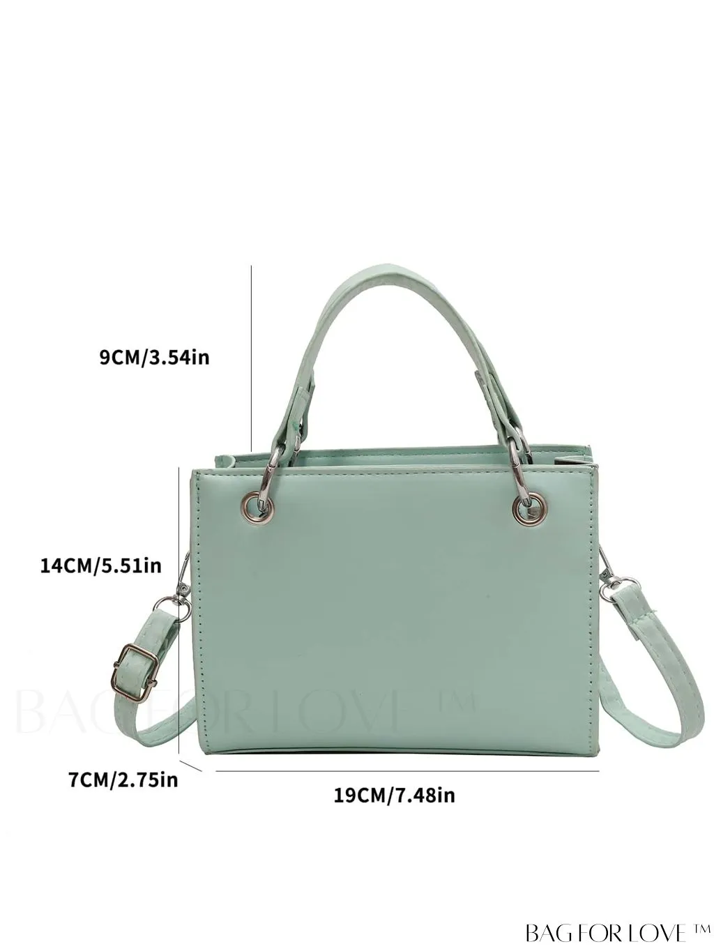 BagForLove - Stylish Mini Square Shoulder Bag - Casual PU Leather Accent