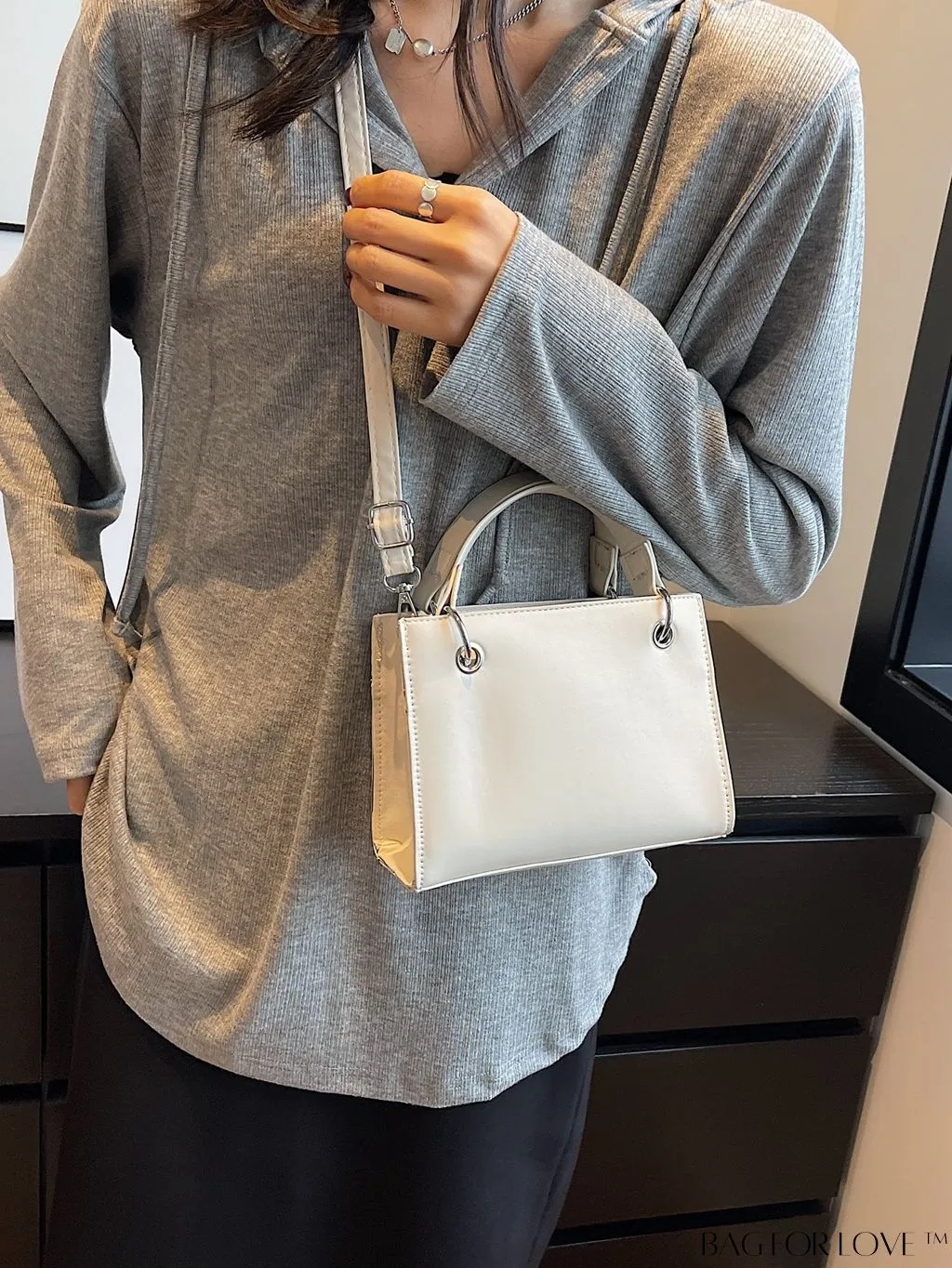 BagForLove - Stylish Mini Square Shoulder Bag - Casual PU Leather Accent