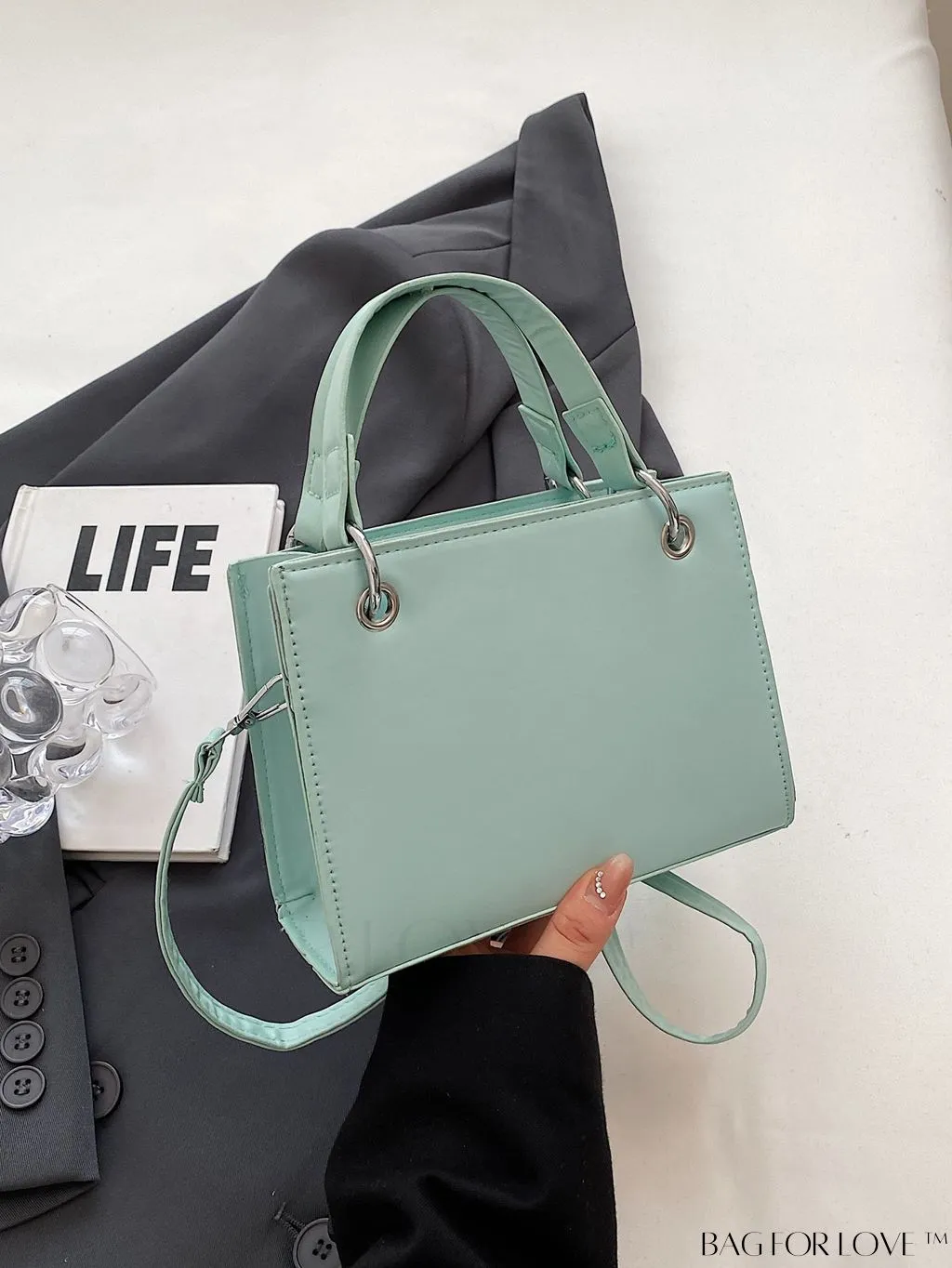 BagForLove - Stylish Mini Square Shoulder Bag - Casual PU Leather Accent