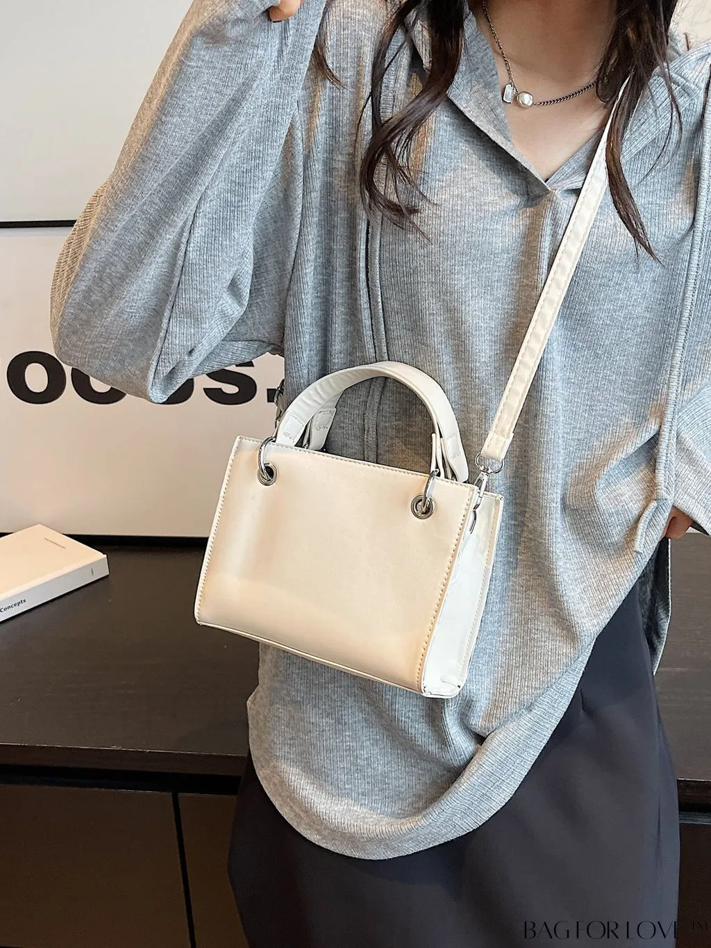BagForLove - Stylish Mini Square Shoulder Bag - Casual PU Leather Accent