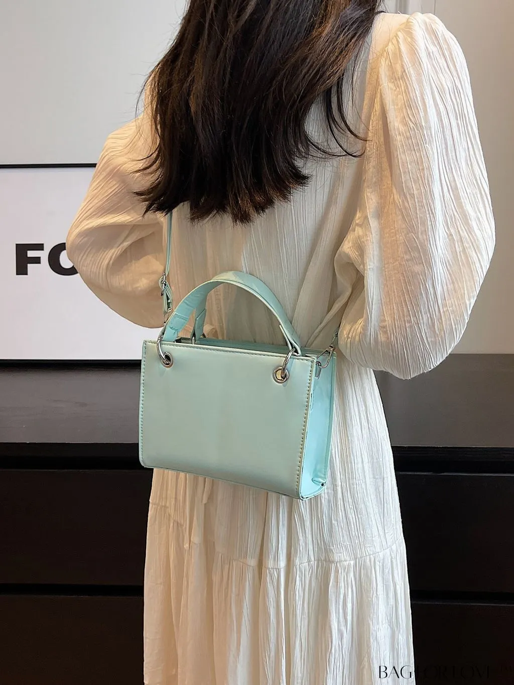 BagForLove - Stylish Mini Square Shoulder Bag - Casual PU Leather Accent