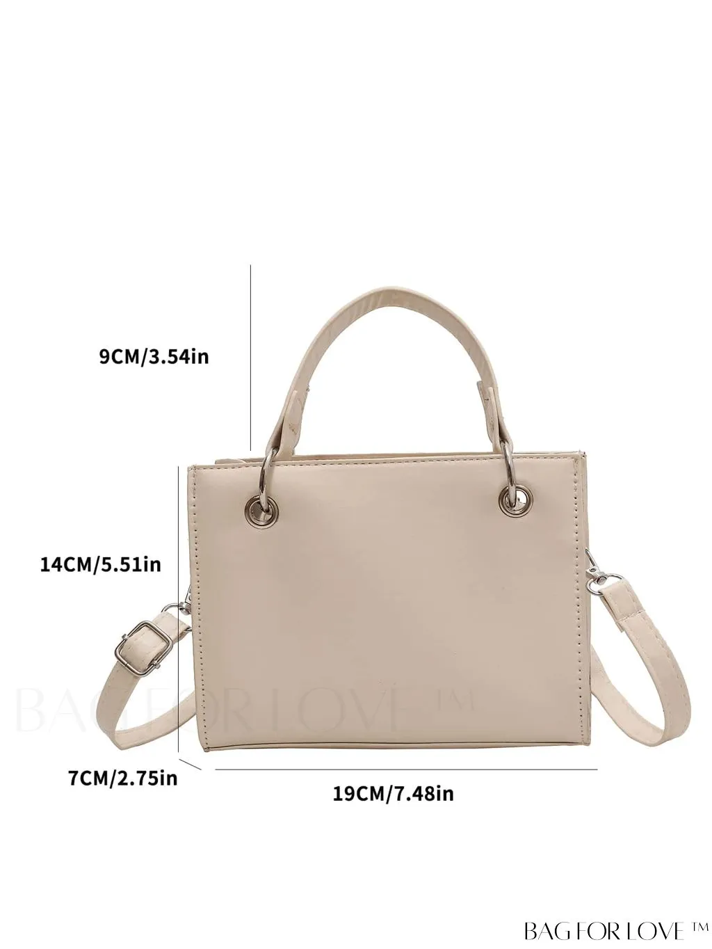 BagForLove - Stylish Mini Square Shoulder Bag - Casual PU Leather Accent