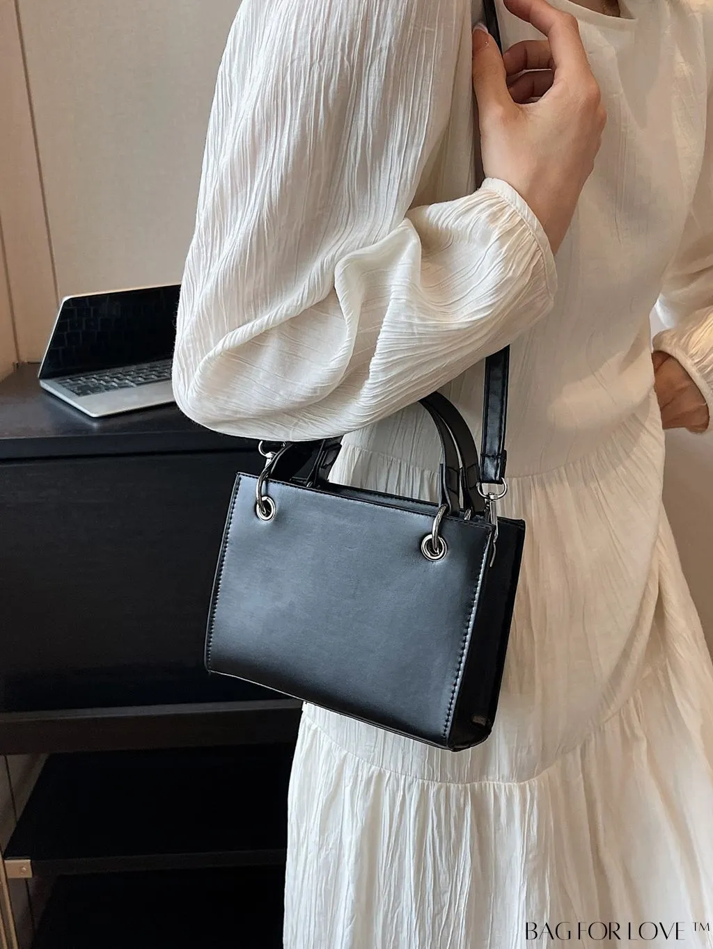 BagForLove - Stylish Mini Square Shoulder Bag - Casual PU Leather Accent