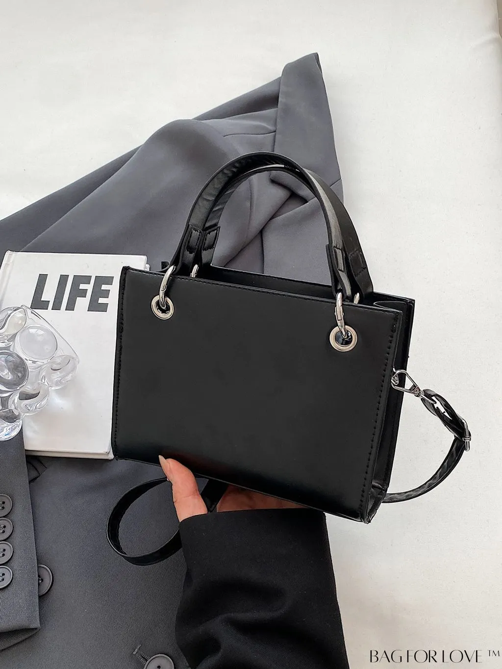 BagForLove - Stylish Mini Square Shoulder Bag - Casual PU Leather Accent