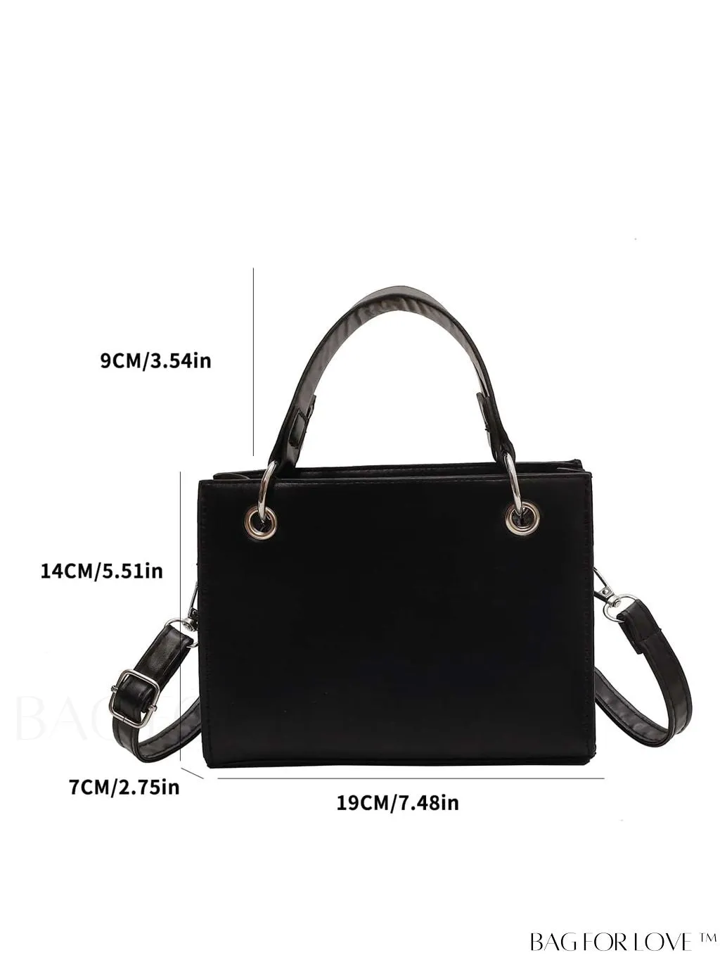 BagForLove - Stylish Mini Square Shoulder Bag - Casual PU Leather Accent