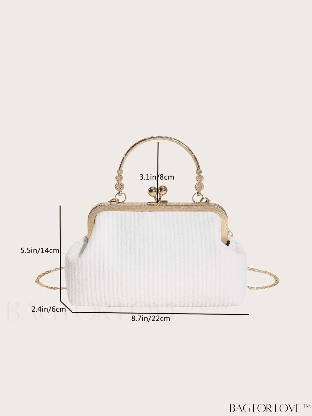 BagForLove - Stylish PU Clutch Bag with Chain Embellishment