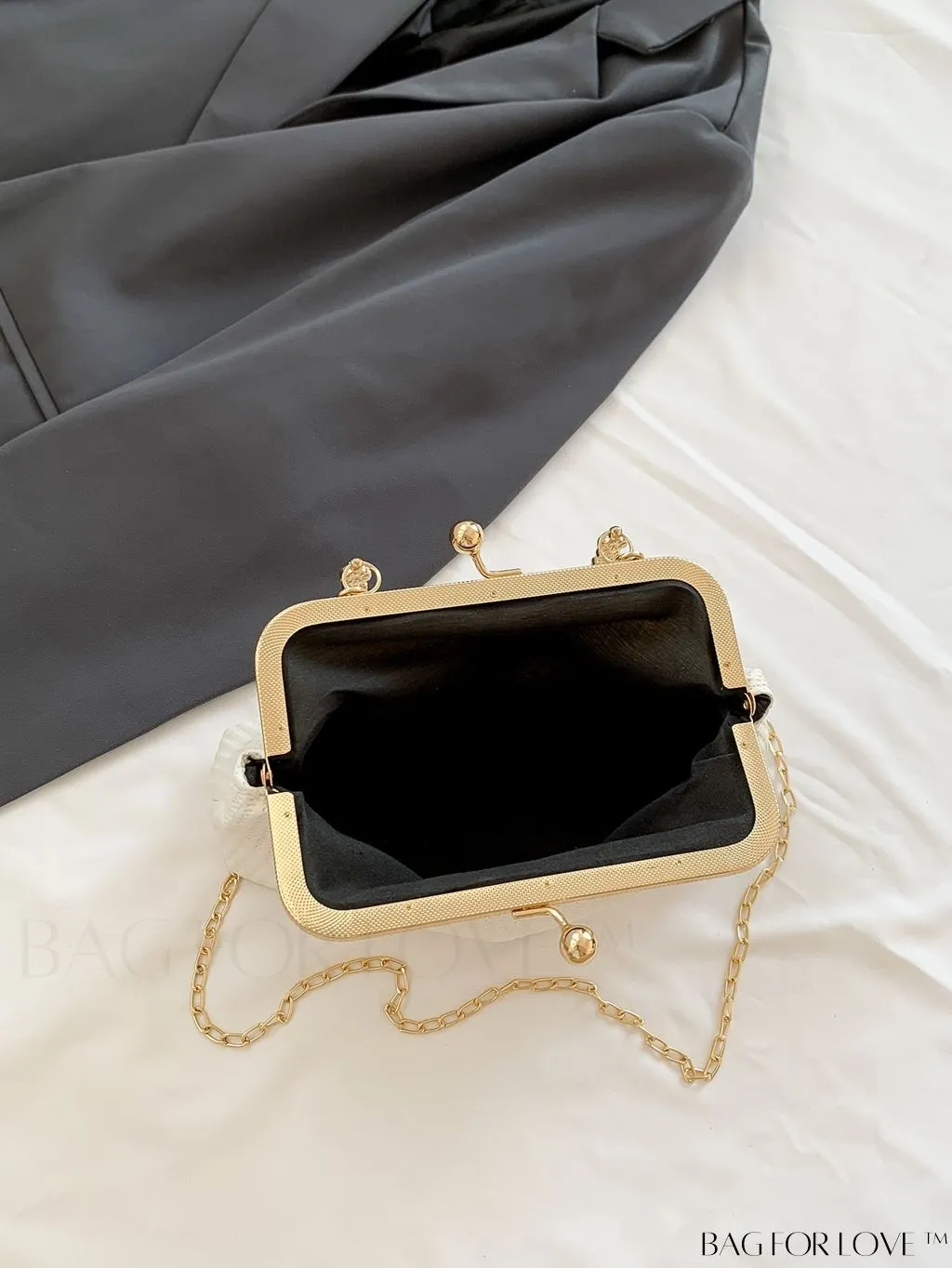 BagForLove - Stylish PU Clutch Bag with Chain Embellishment