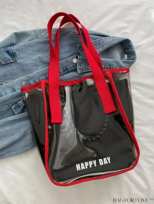 BagForLove - Stylish PVC Jelly Shoulder Bag with Mesh Inner Compartment - Perfect for Swimming or Fashion