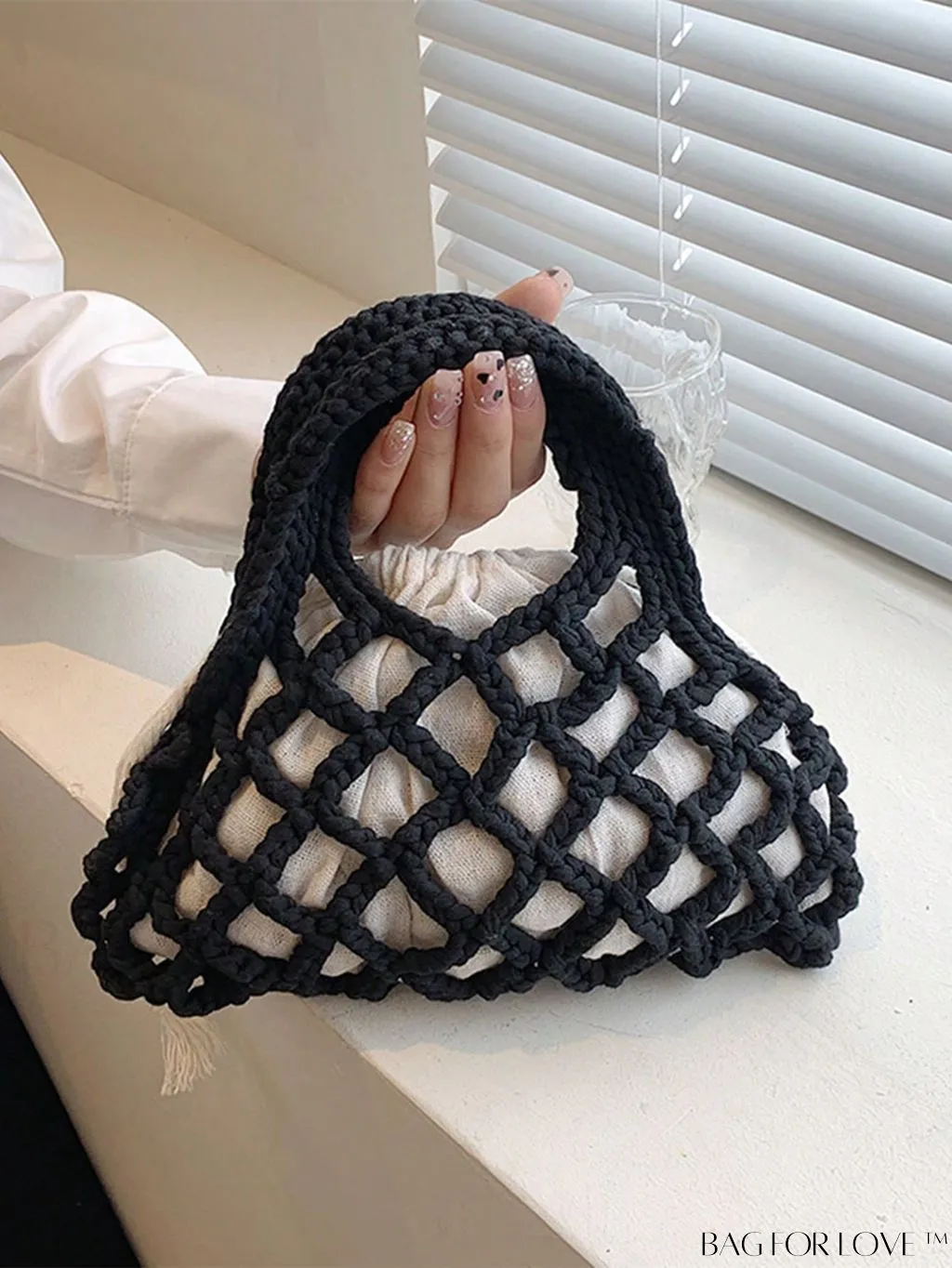 BagForLove - Stylish Small Satchel Bag with Drawstring Design, Inner Pouch, and Braided Detail
