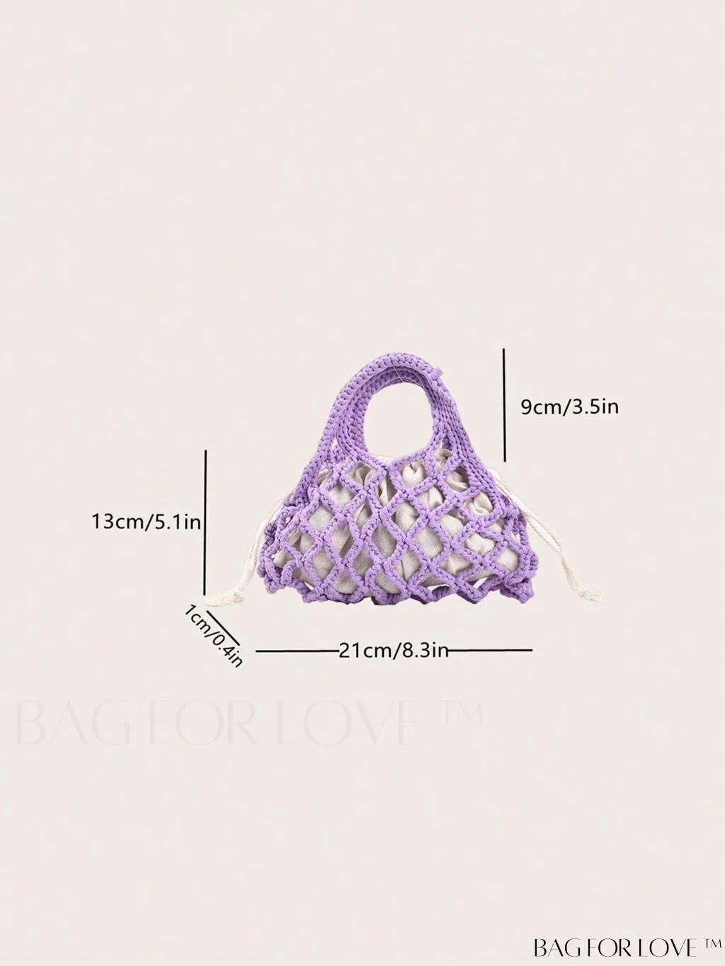 BagForLove - Stylish Small Satchel Bag with Drawstring Design, Inner Pouch, and Braided Detail
