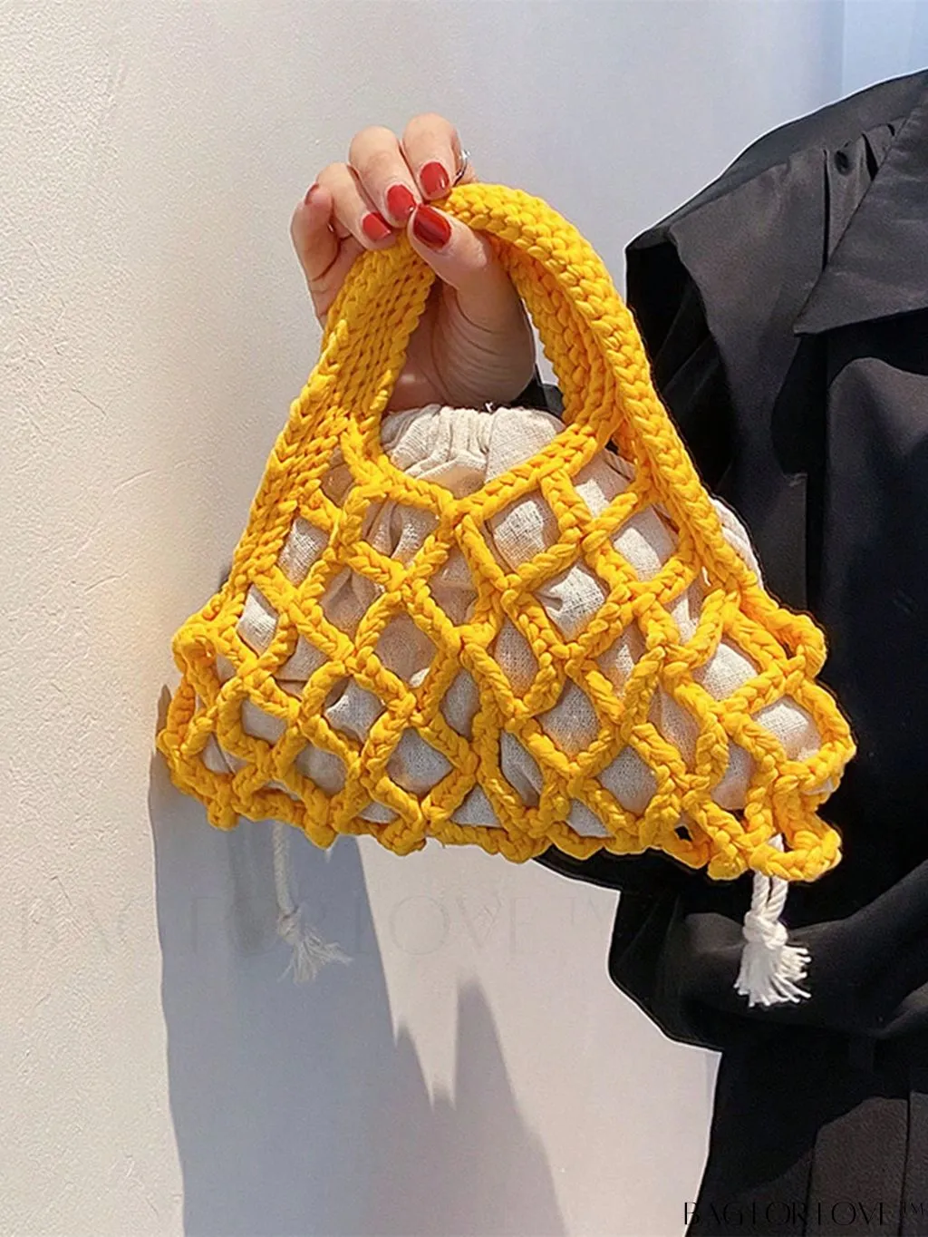 BagForLove - Stylish Small Satchel Bag with Drawstring Design, Inner Pouch, and Braided Detail