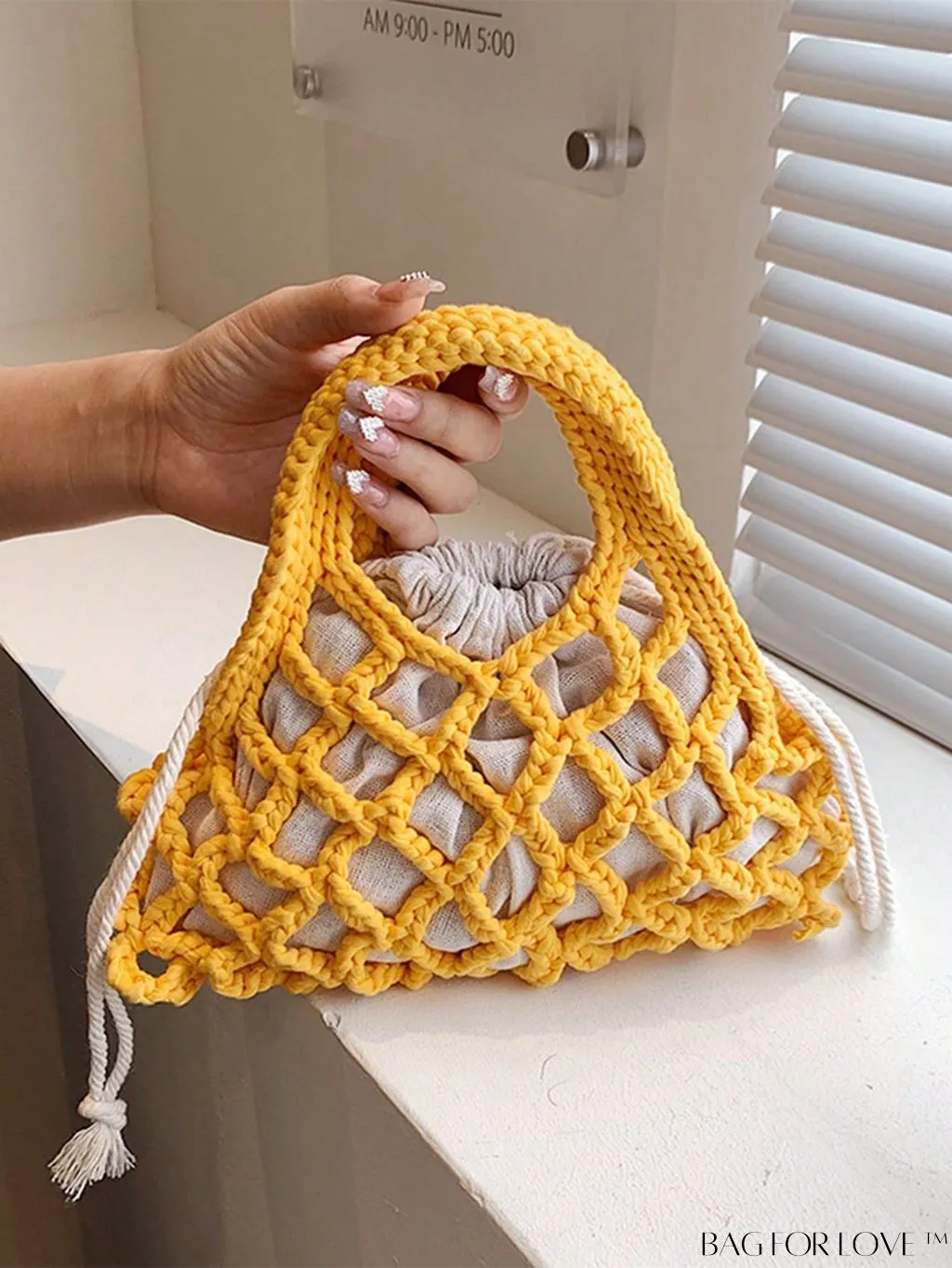 BagForLove - Stylish Small Satchel Bag with Drawstring Design, Inner Pouch, and Braided Detail
