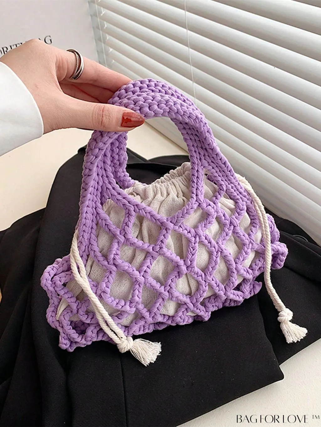 BagForLove - Stylish Small Satchel Bag with Drawstring Design, Inner Pouch, and Braided Detail