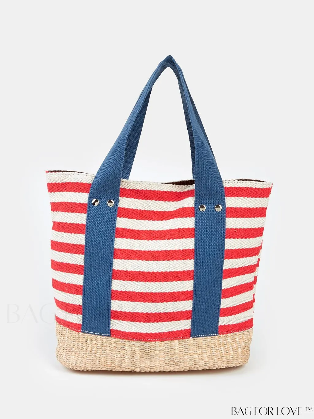 BagForLove - Stylish Striped Pattern Beach Tote - Fashionable, Lightweight, Roomy - Ideal for Daily Shopping