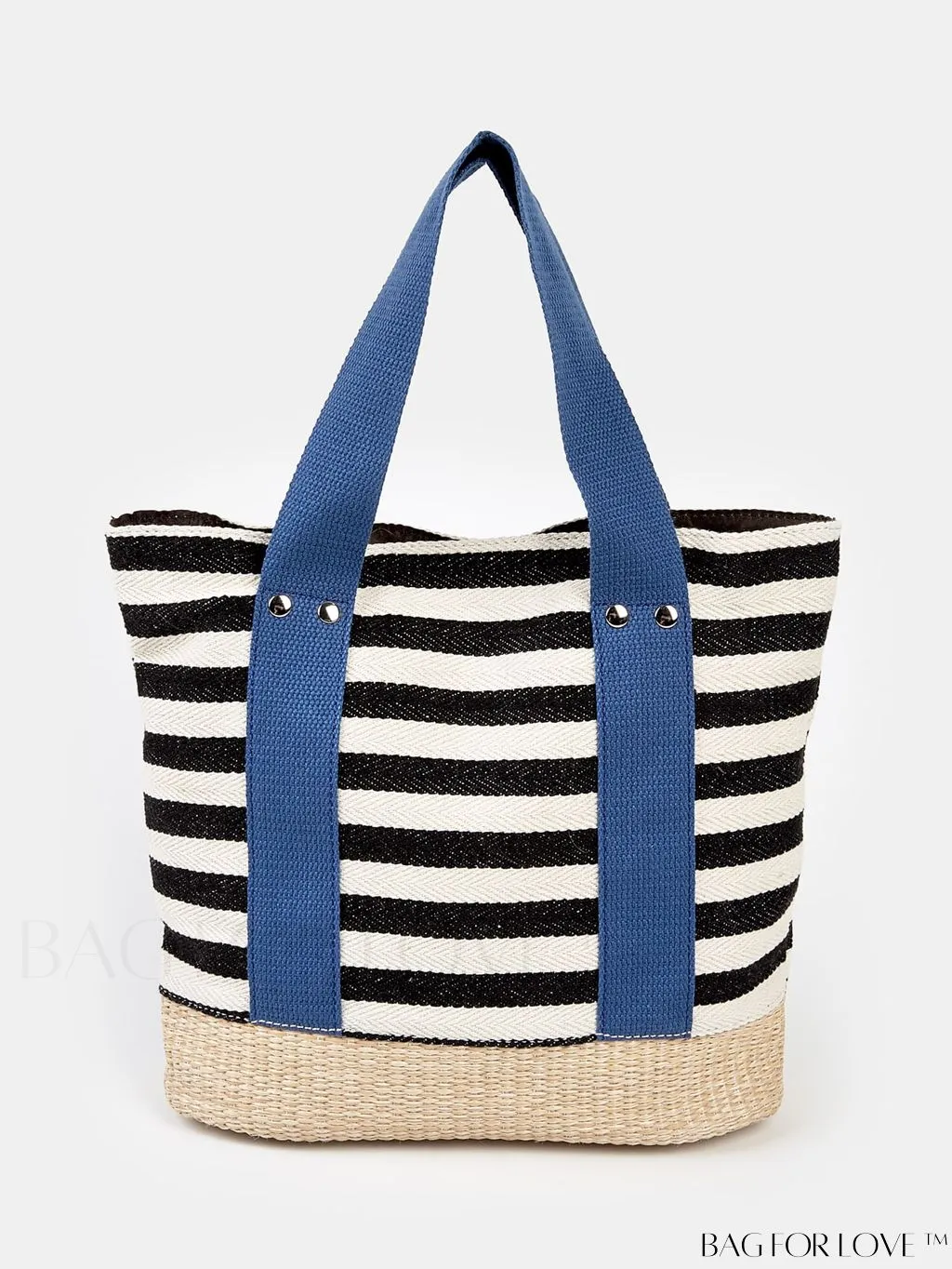 BagForLove - Stylish Striped Pattern Beach Tote - Fashionable, Lightweight, Roomy - Ideal for Daily Shopping