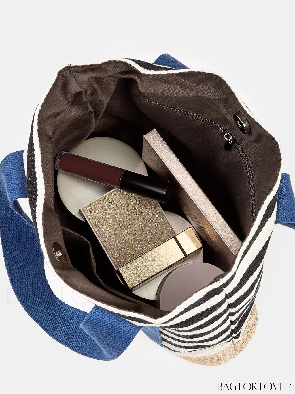 BagForLove - Stylish Striped Pattern Beach Tote - Fashionable, Lightweight, Roomy - Ideal for Daily Shopping