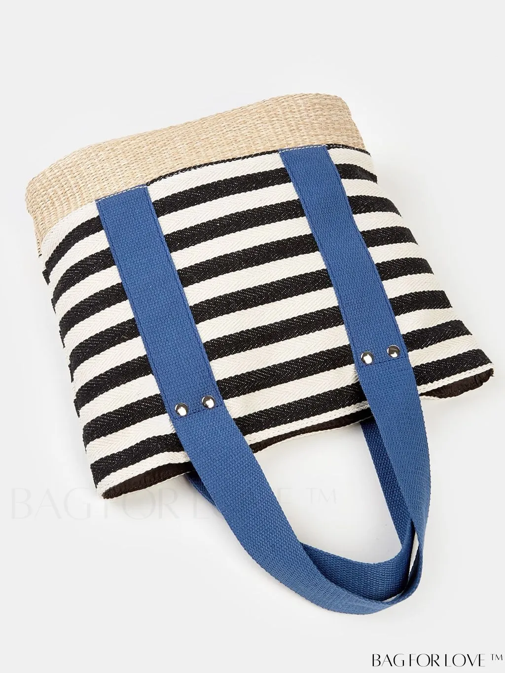 BagForLove - Stylish Striped Pattern Beach Tote - Fashionable, Lightweight, Roomy - Ideal for Daily Shopping