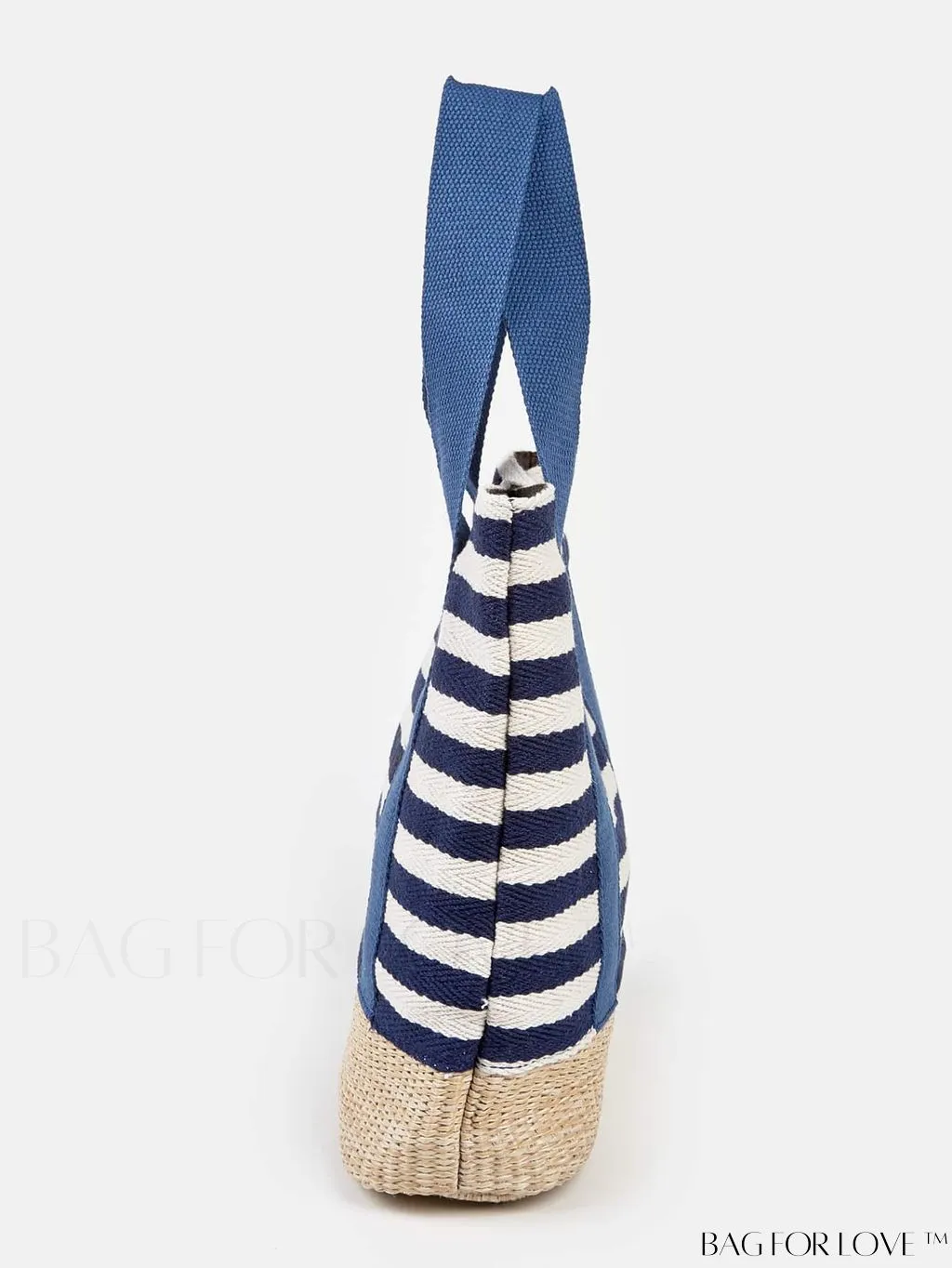 BagForLove - Stylish Striped Pattern Beach Tote - Fashionable, Lightweight, Roomy - Ideal for Daily Shopping