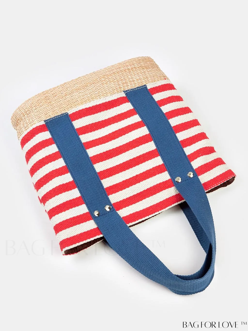 BagForLove - Stylish Striped Pattern Beach Tote - Fashionable, Lightweight, Roomy - Ideal for Daily Shopping