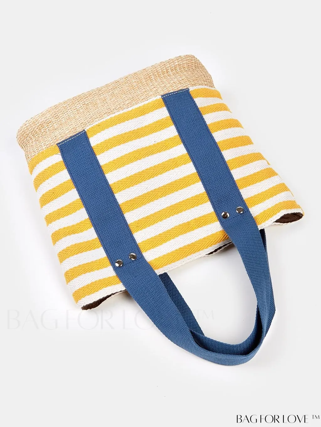BagForLove - Stylish Striped Pattern Beach Tote - Fashionable, Lightweight, Roomy - Ideal for Daily Shopping